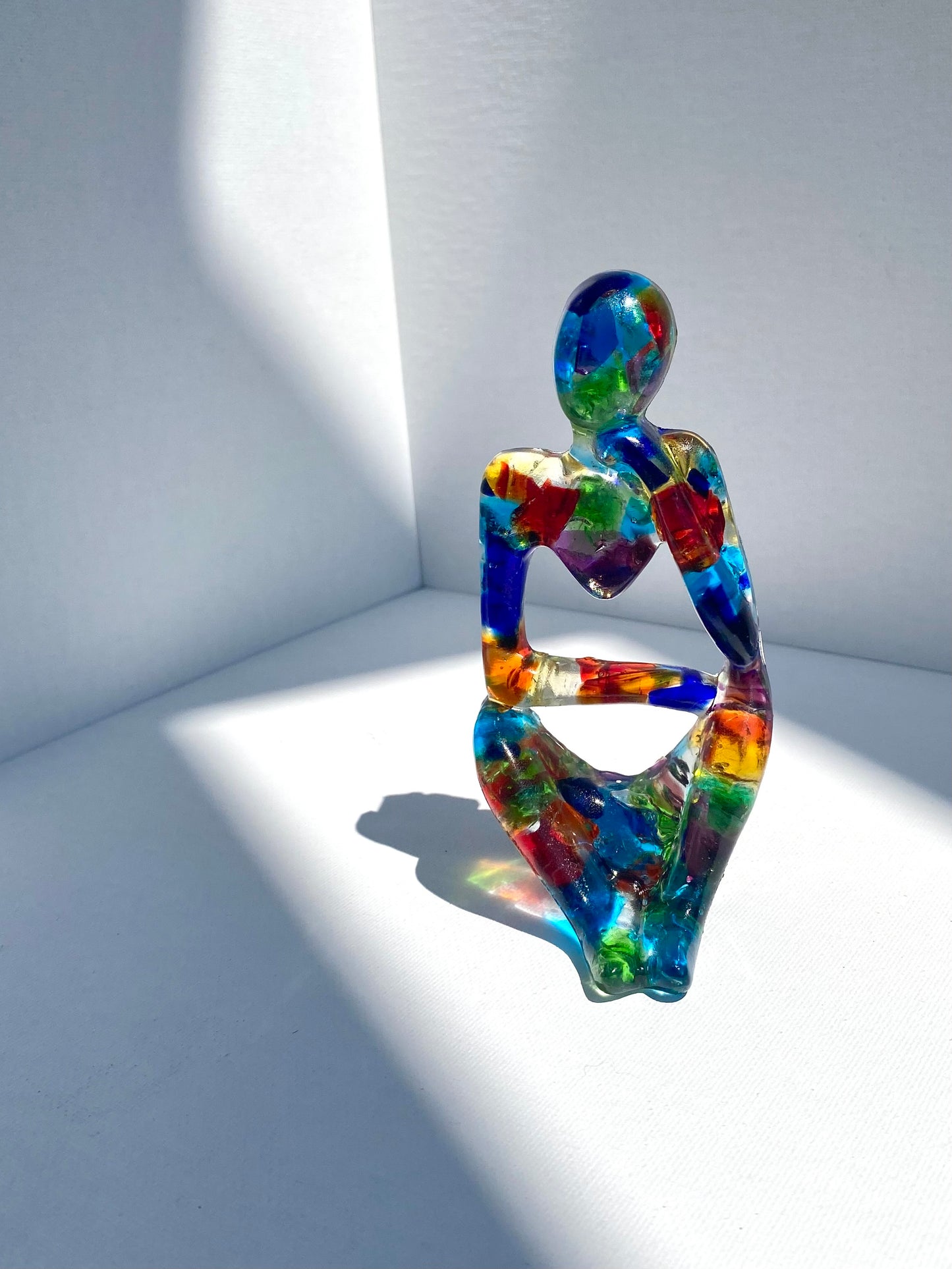 Rainbow of Color - Recycled Glass Figurine