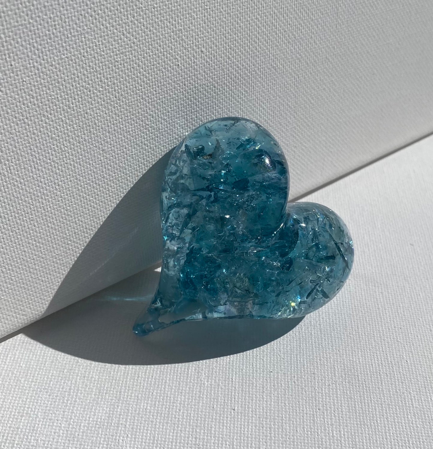 Turquoise Perfectly Imperfect Heart Paperweight - Medium