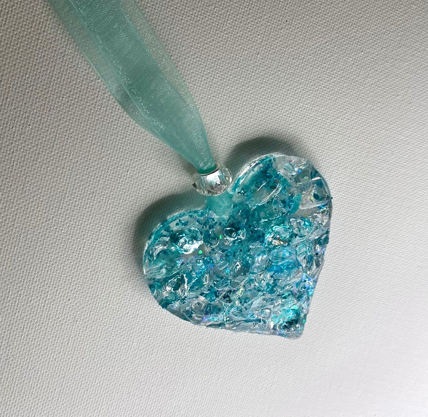 Turquoise Perfectly Imperfect Heart Ornament