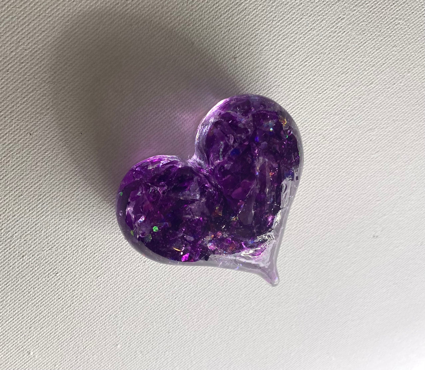 Purple Perfectly Imperfect Heart Paperweight - Small