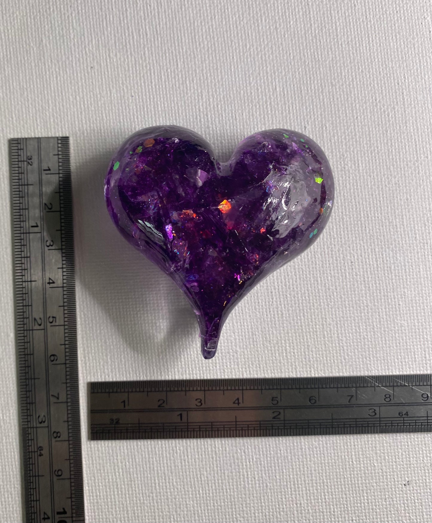 Purple Perfectly Imperfect Heart Paperweight - Small