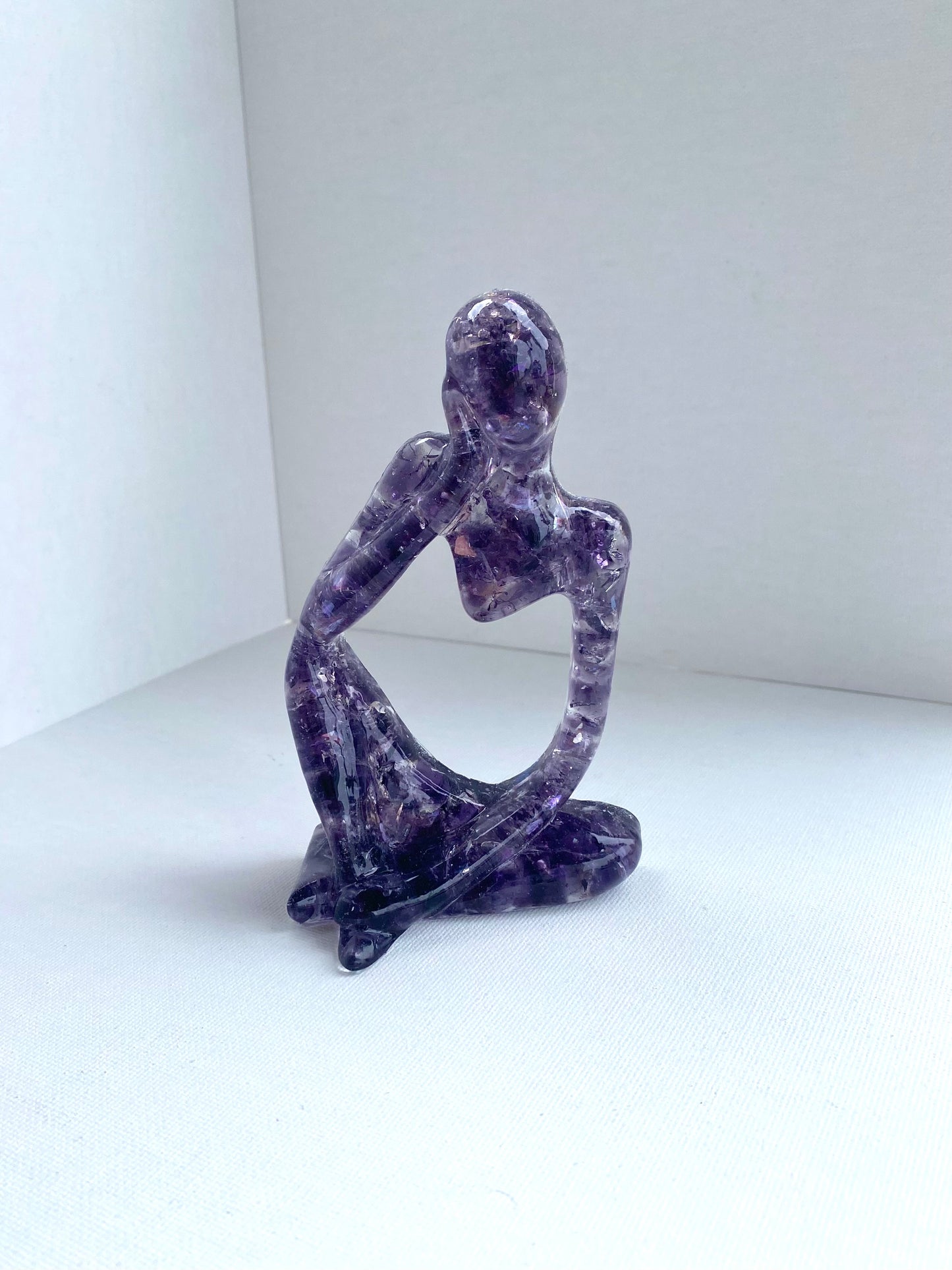 Mindful - Thinking and Dreaming - Purple Recycled Glass Art