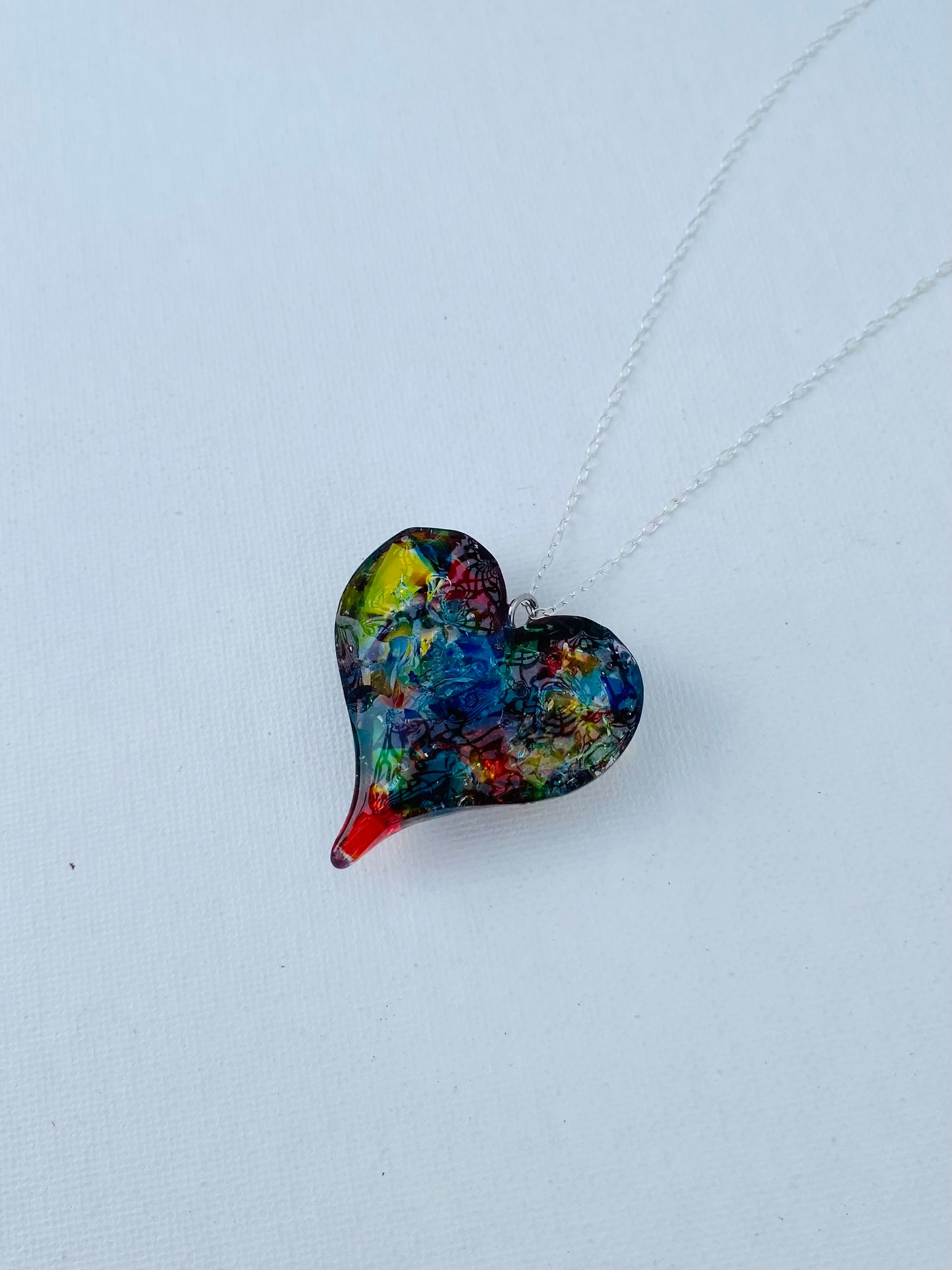 Spectrum of Color Perfectly Imperfect Heart Necklace