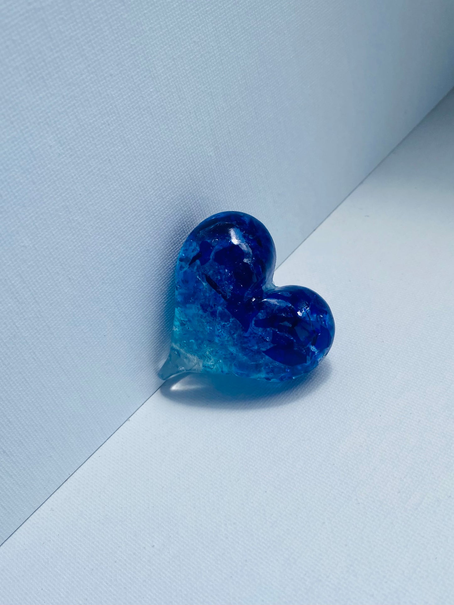 Blue Ombré Perfectly Imperfect Heart Paperweight - Small