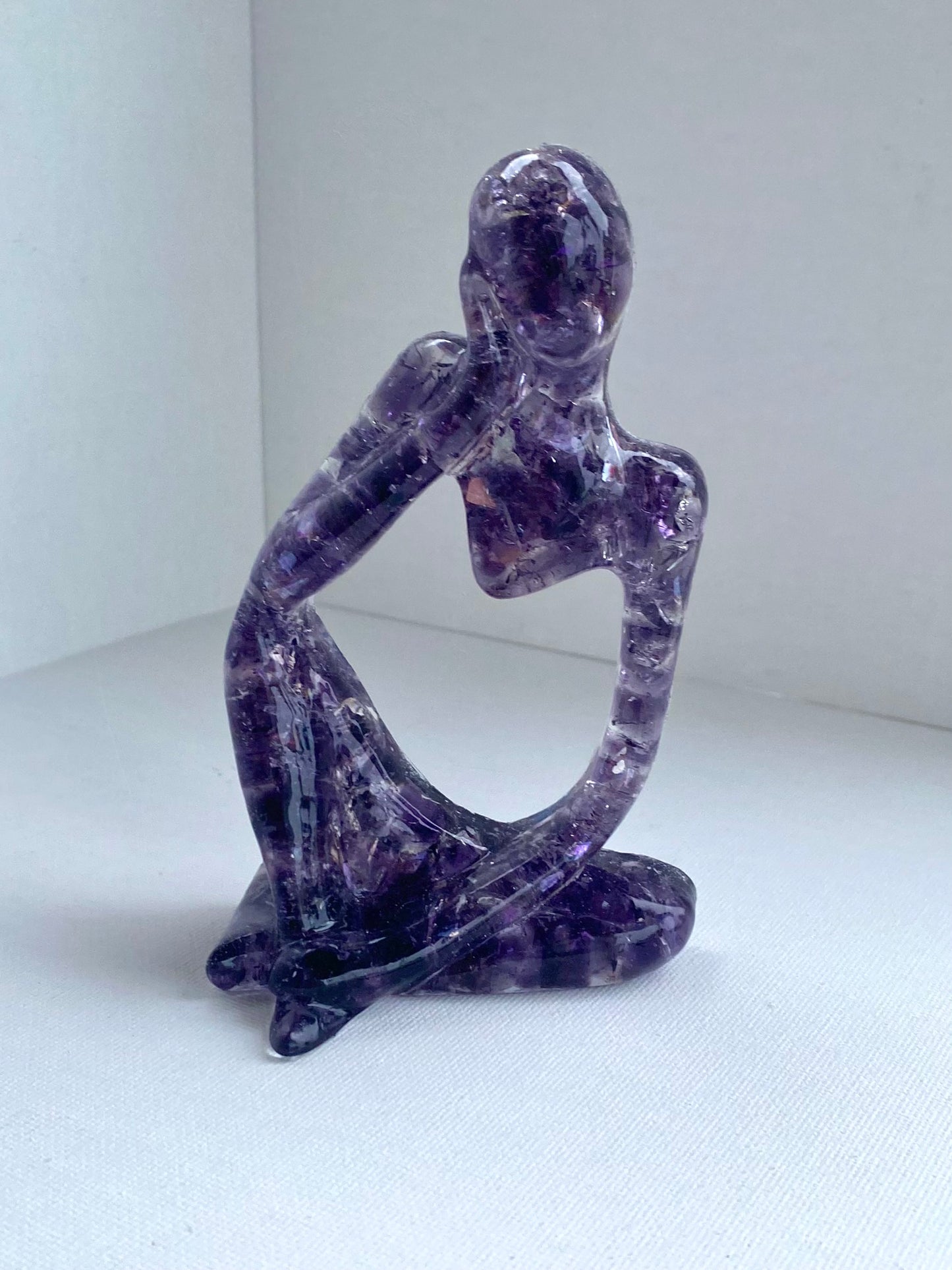 Mindful - Thinking and Dreaming - Purple Recycled Glass Art