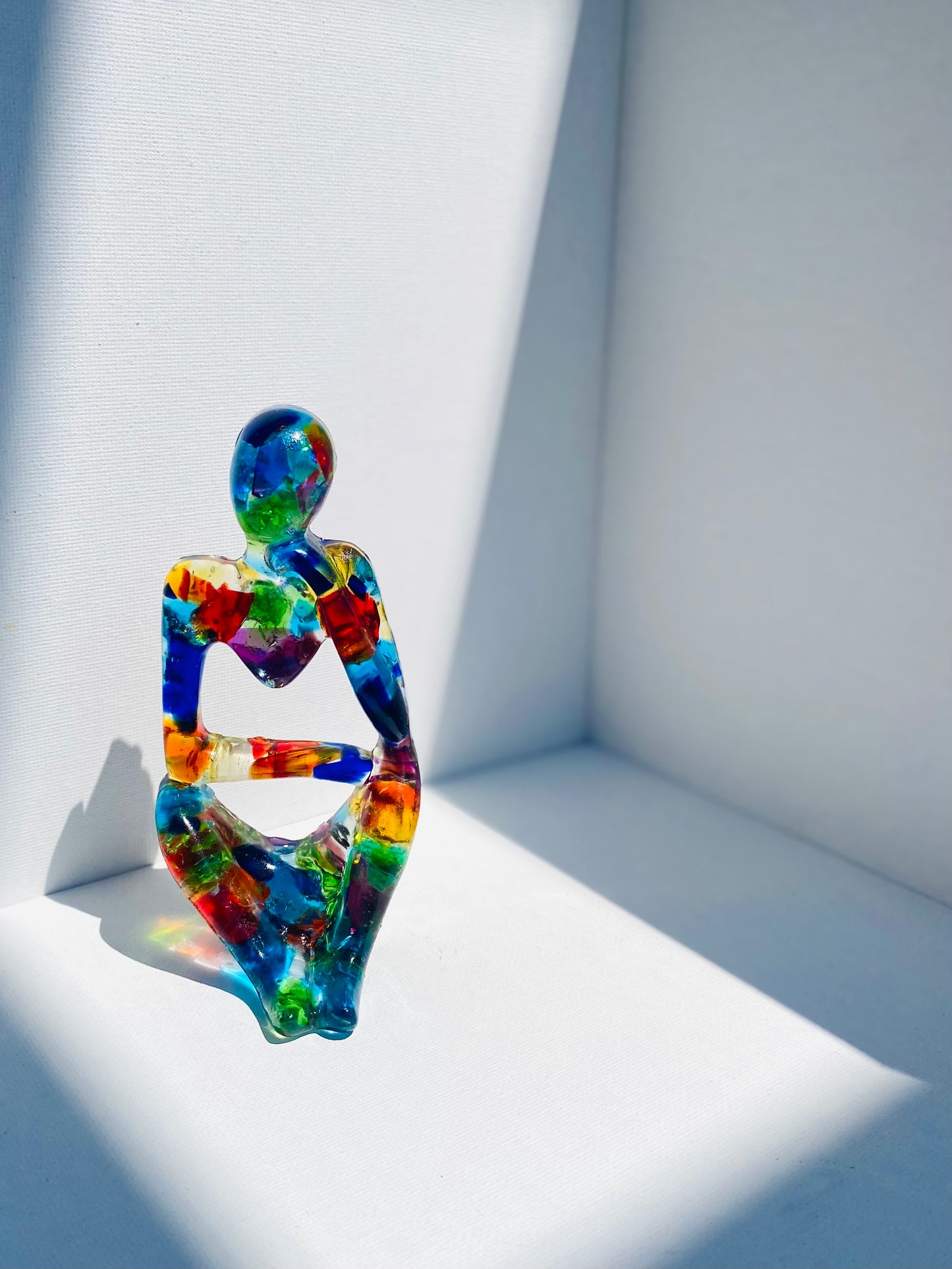 Rainbow of Color - Recycled Glass Figurine