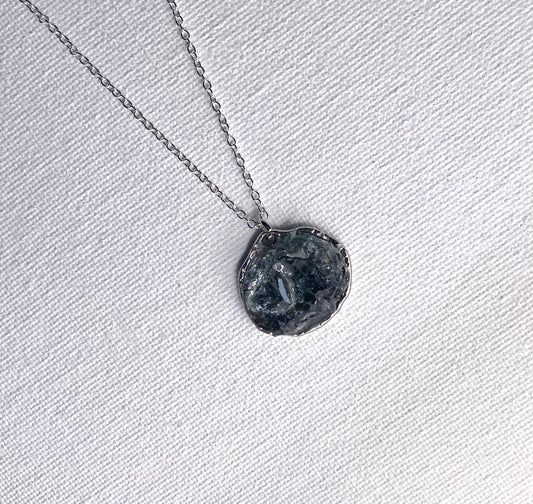 Simple Shades of Gray Necklace - Small Pendant