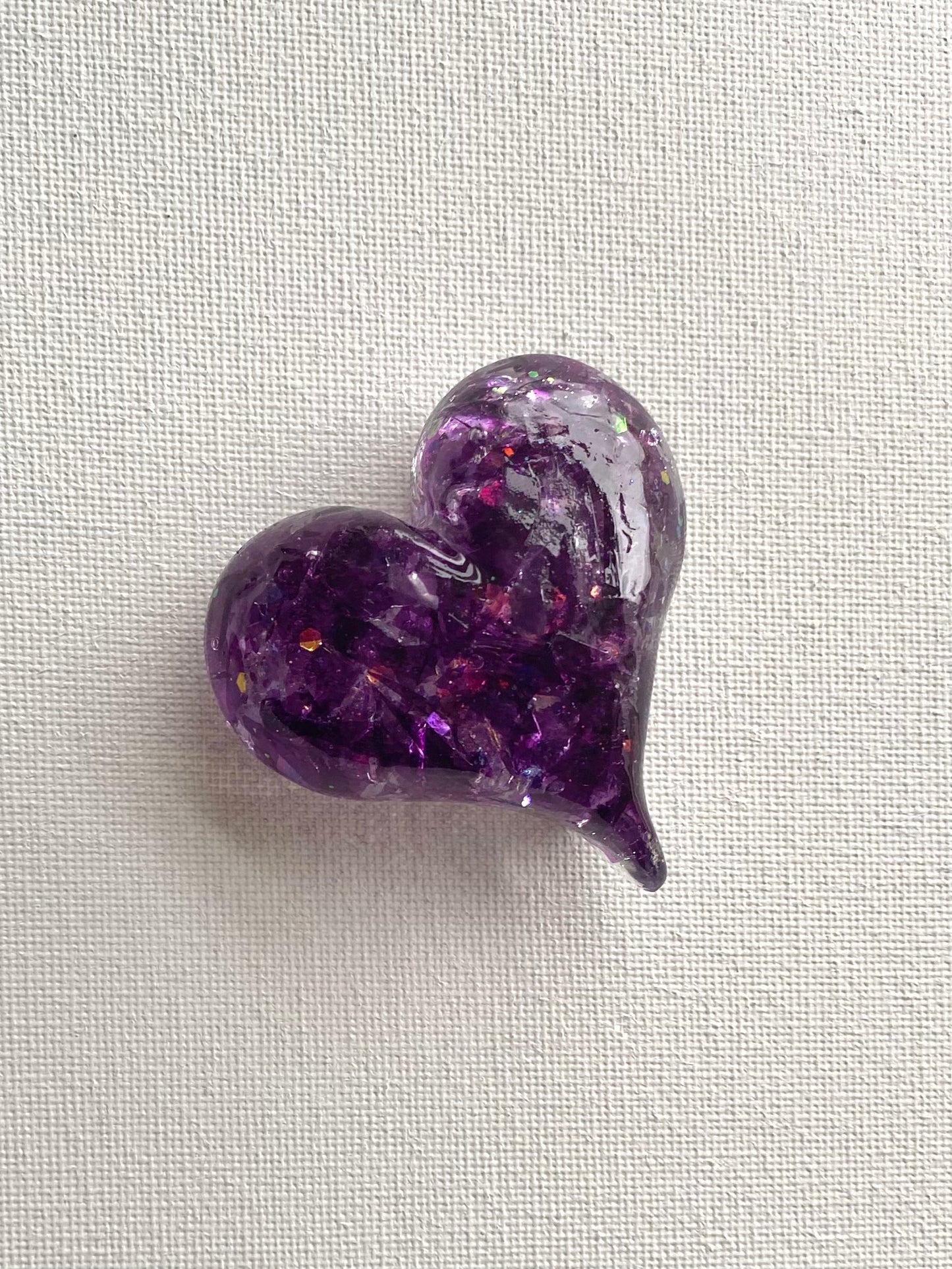 Purple Perfectly Imperfect Heart Paperweight - Small