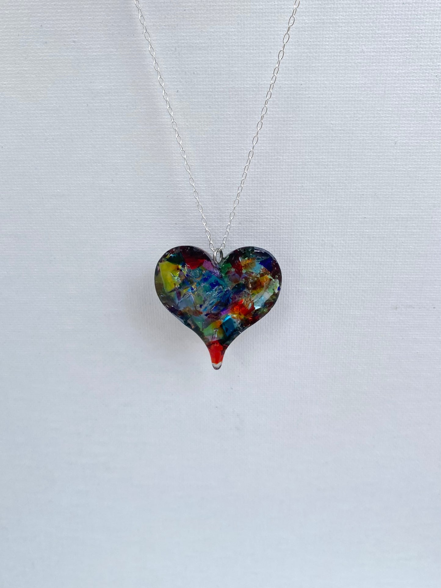 Spectrum of Color Perfectly Imperfect Heart Necklace