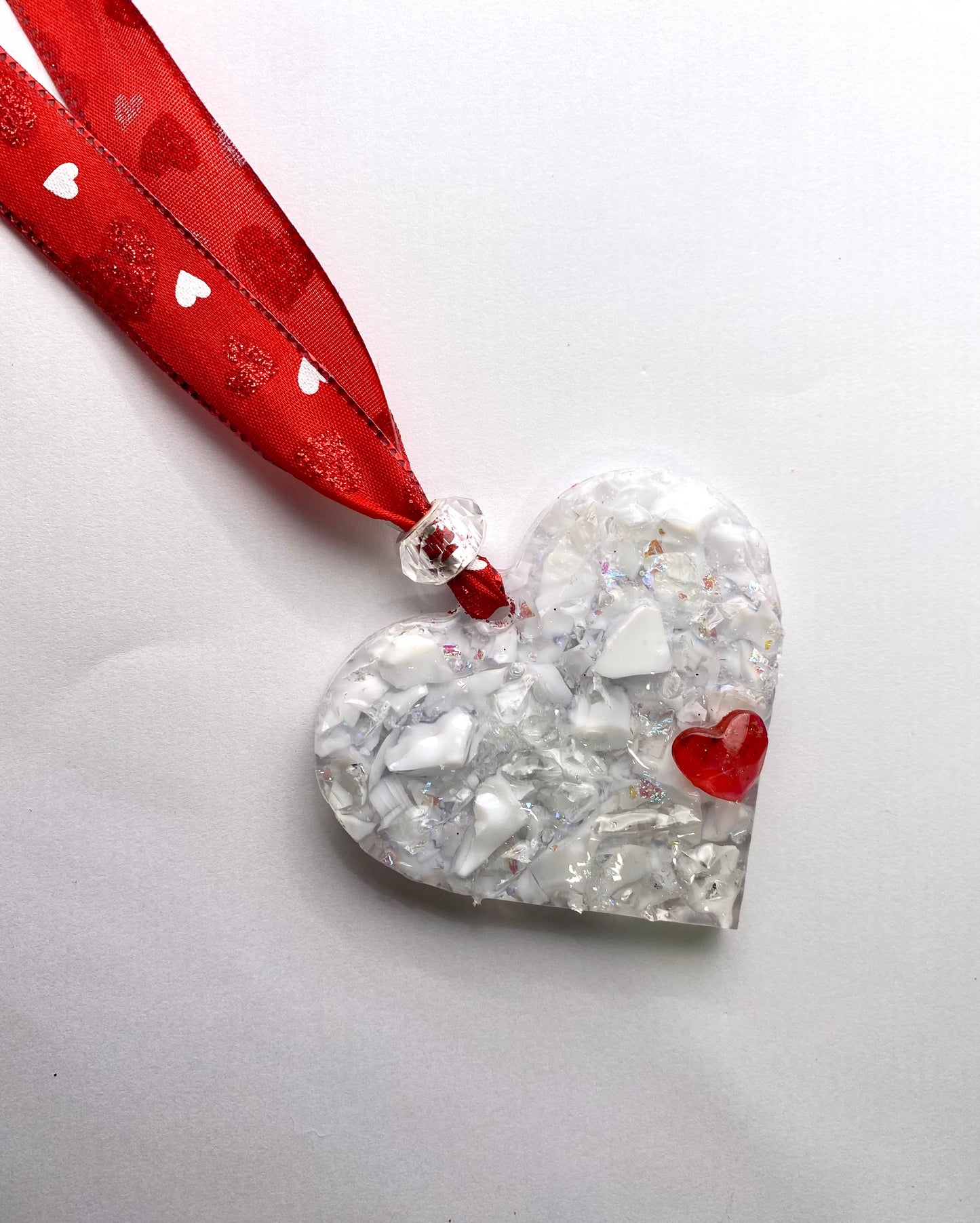 Heart of Hearts Perfectly Imperfect Heart with Heart Ornament - Red and White