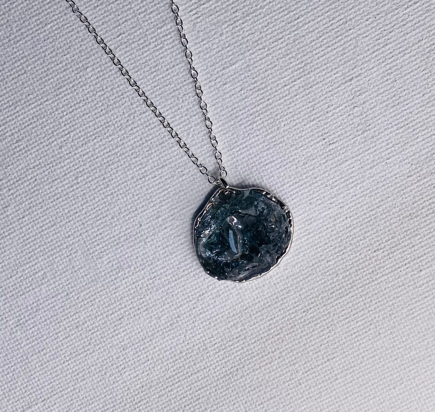 Simple Shades of Gray Necklace - Small Pendant