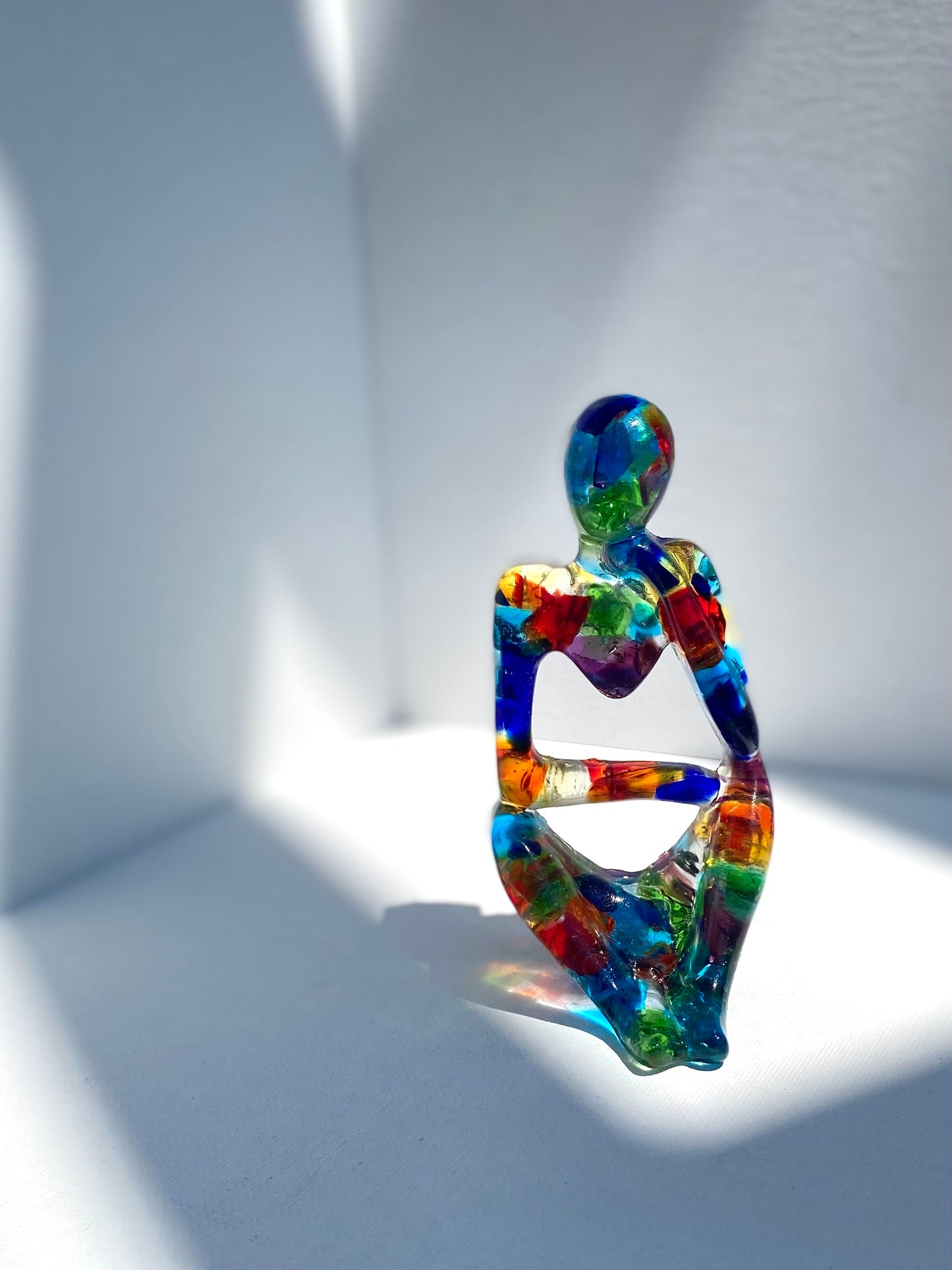 Rainbow of Color - Recycled Glass Figurine