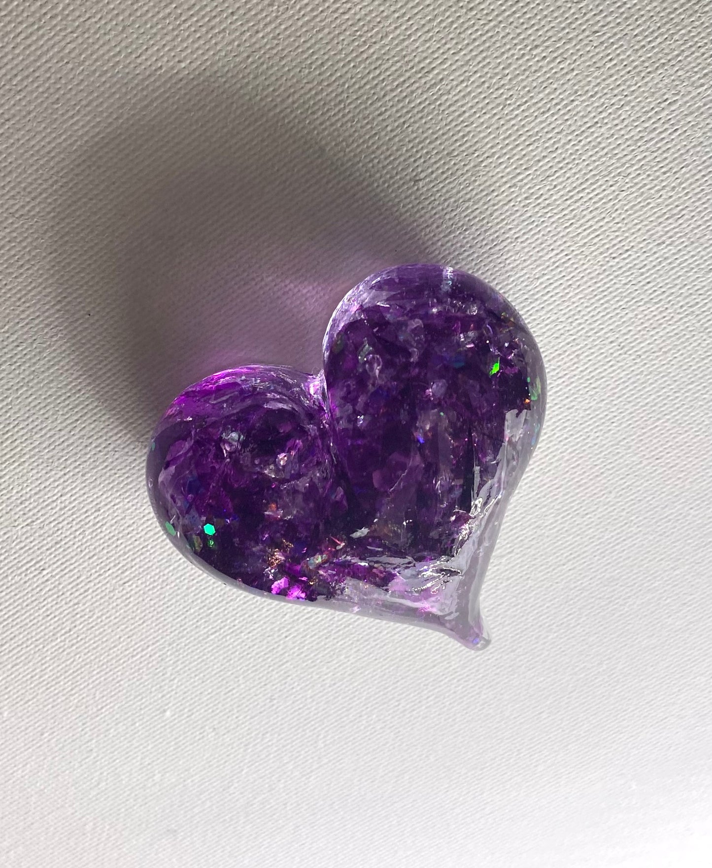 Purple Perfectly Imperfect Heart Paperweight - Small