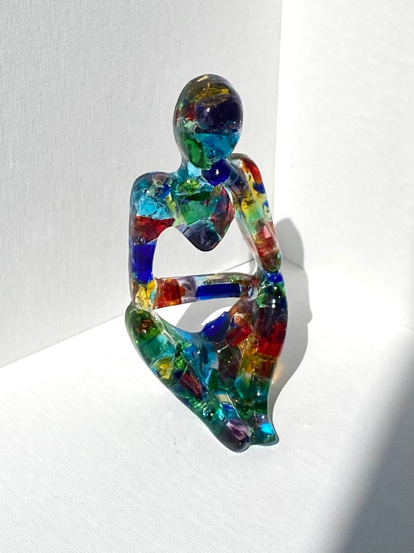 Rainbow of Color - Recycled Glass Figurine