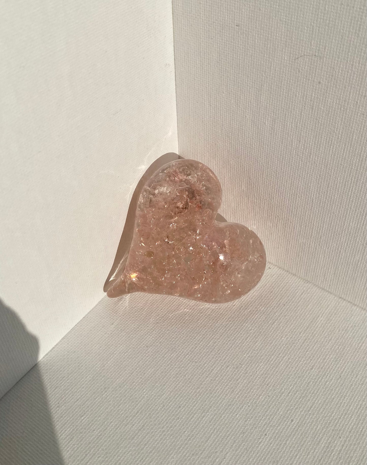 Baby Pink Perfectly Imperfect Heart Paperweight - Medium