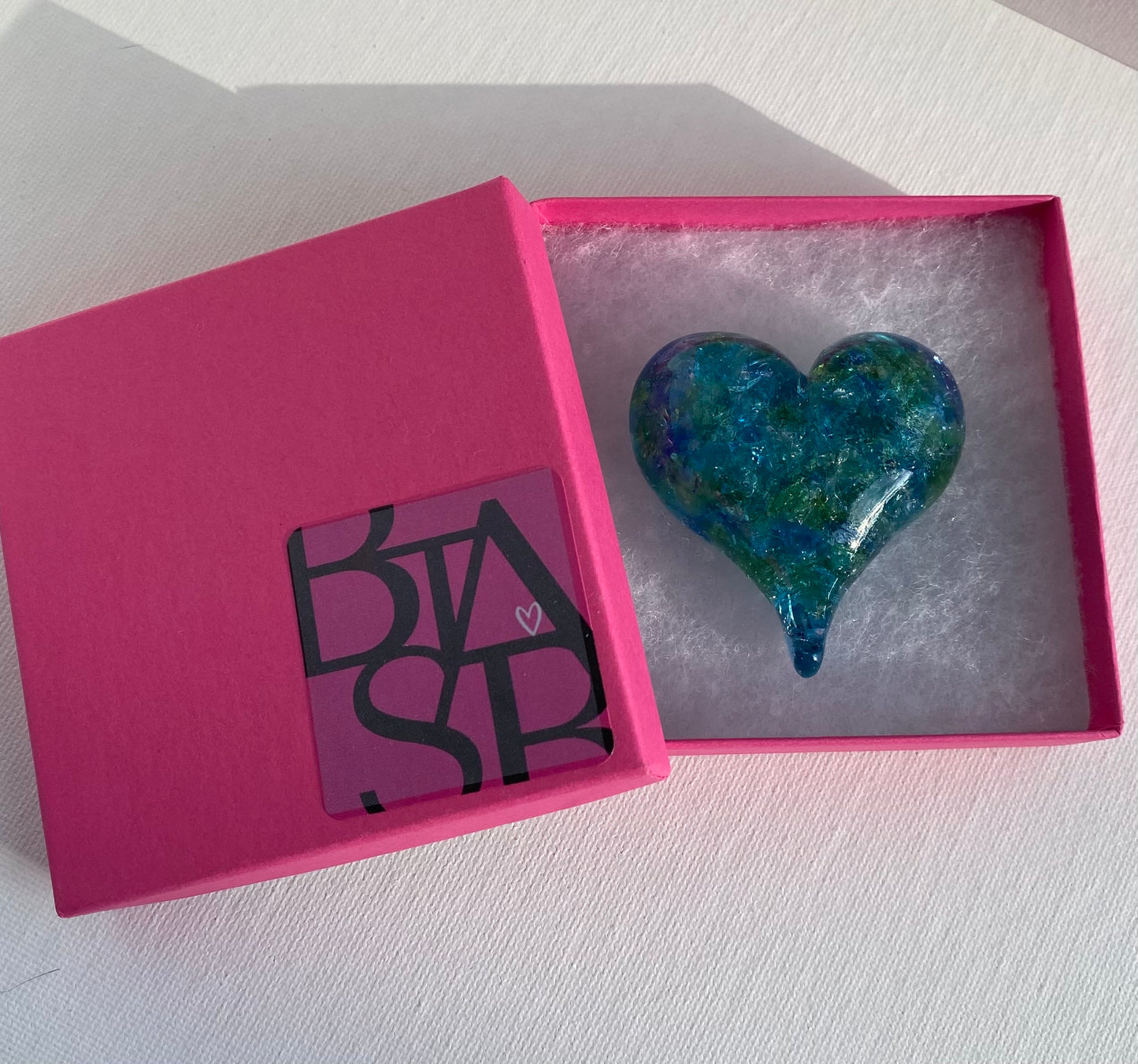 Sea Glass Coastal Perfectly Imperfect Heart Paperweight - Small