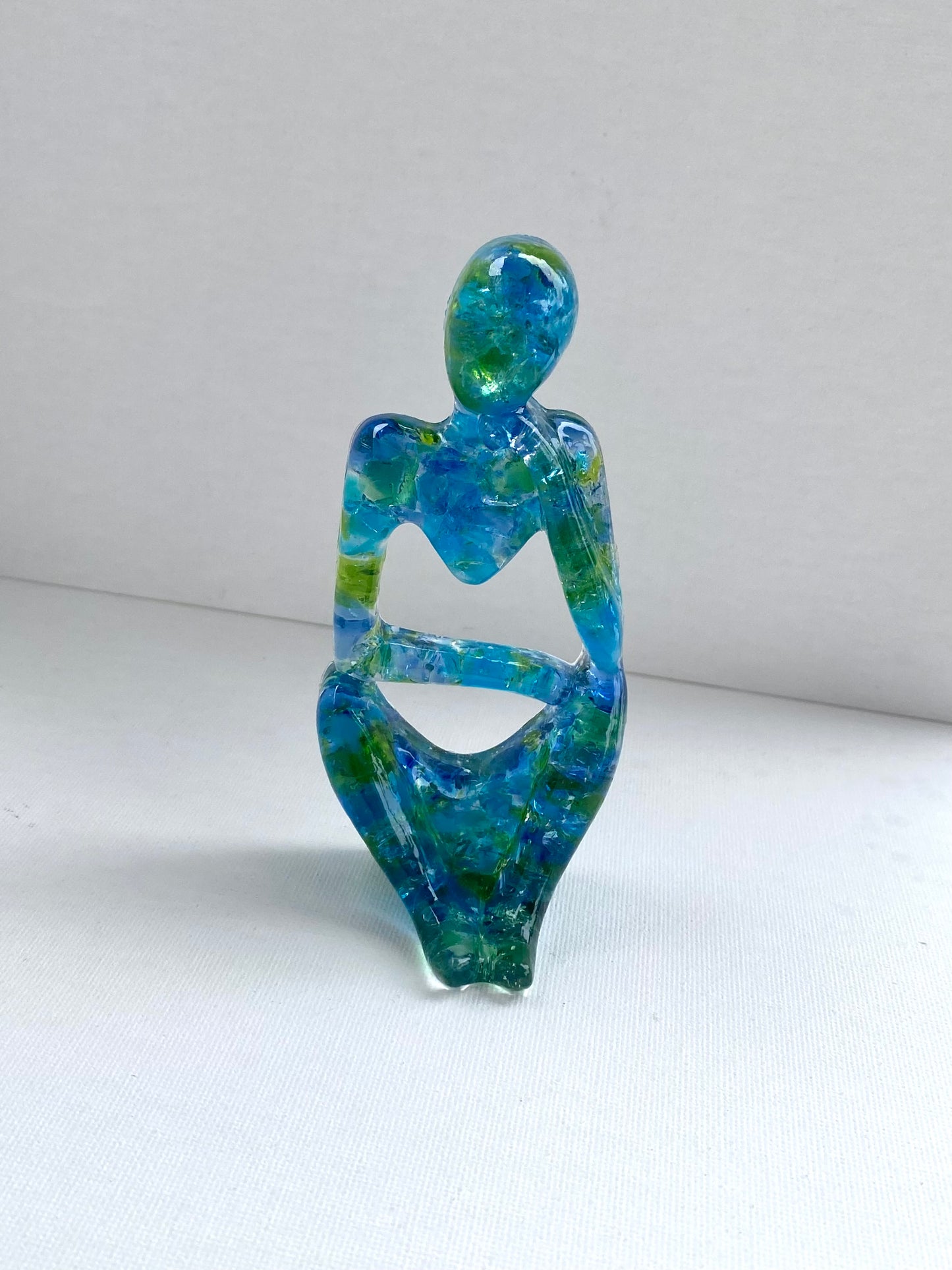 Paradise - Relaxed and Reflecting - Recycled Glass and Sea Glass Art