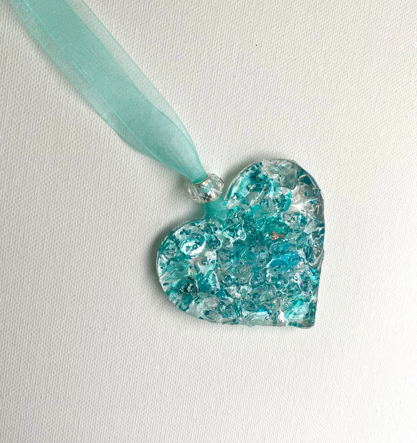 Turquoise Perfectly Imperfect Heart Ornament