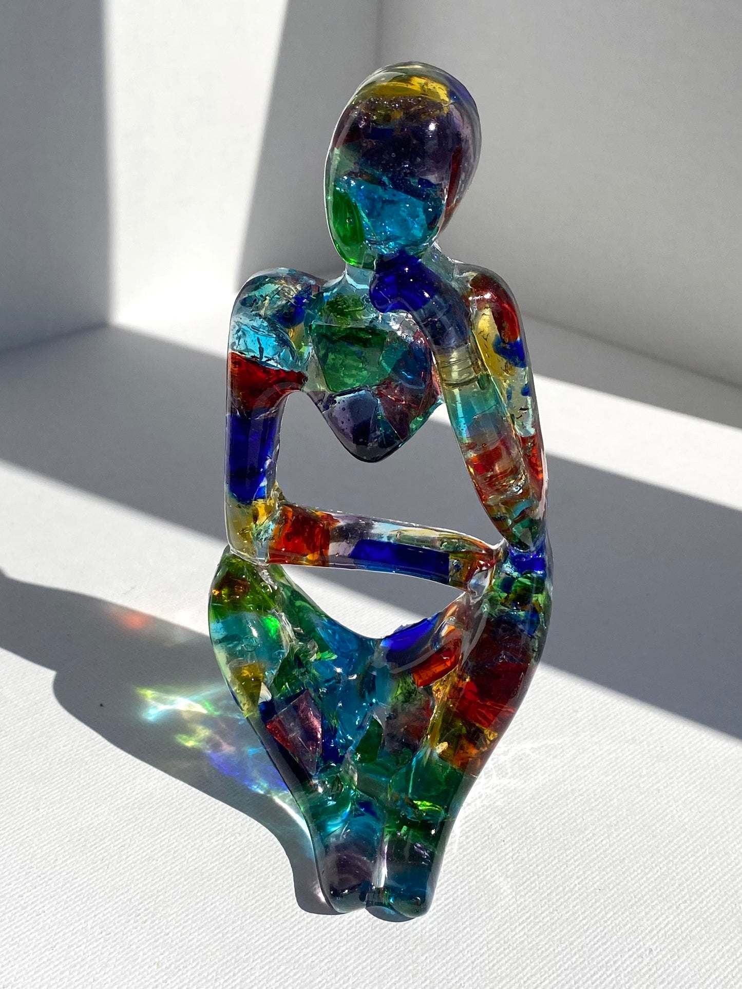 Rainbow of Color - Recycled Glass Figurine