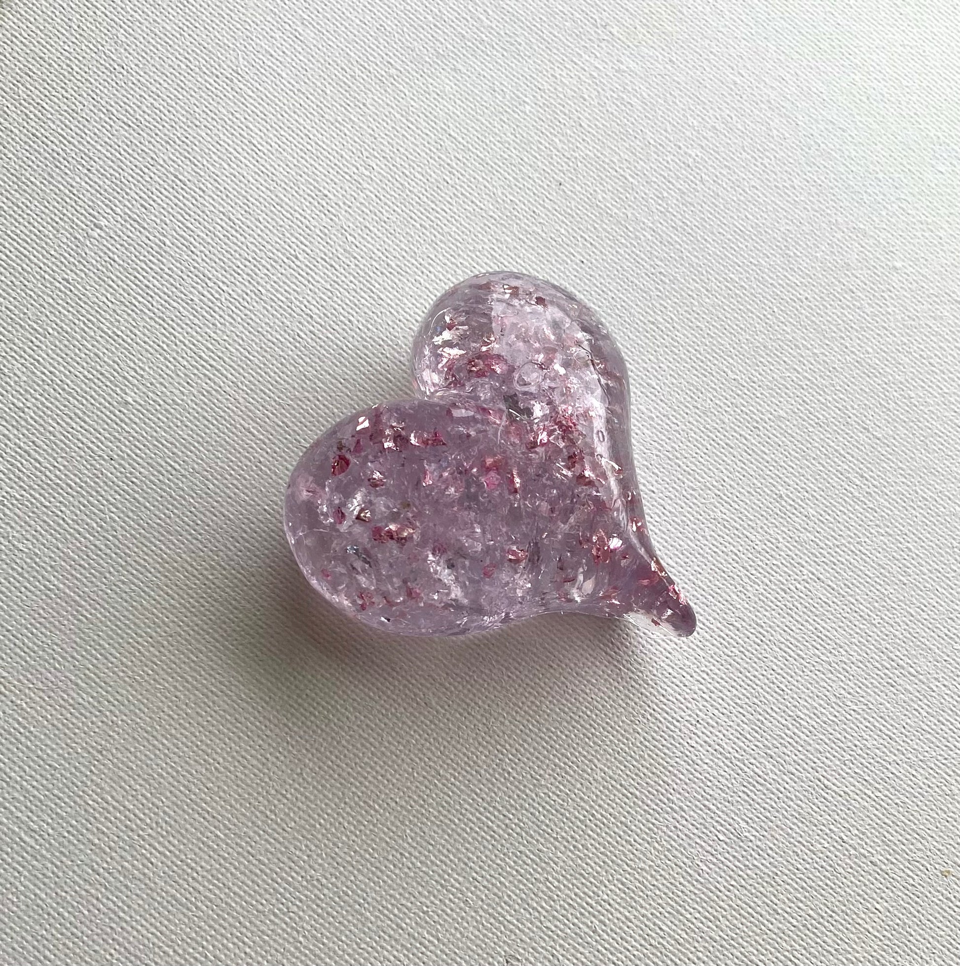 Perfectly Imperfect light pink, baby pink heart gift. Loved one, girlfriend, wife gift. Unique, handmade, sustainable, affordable.