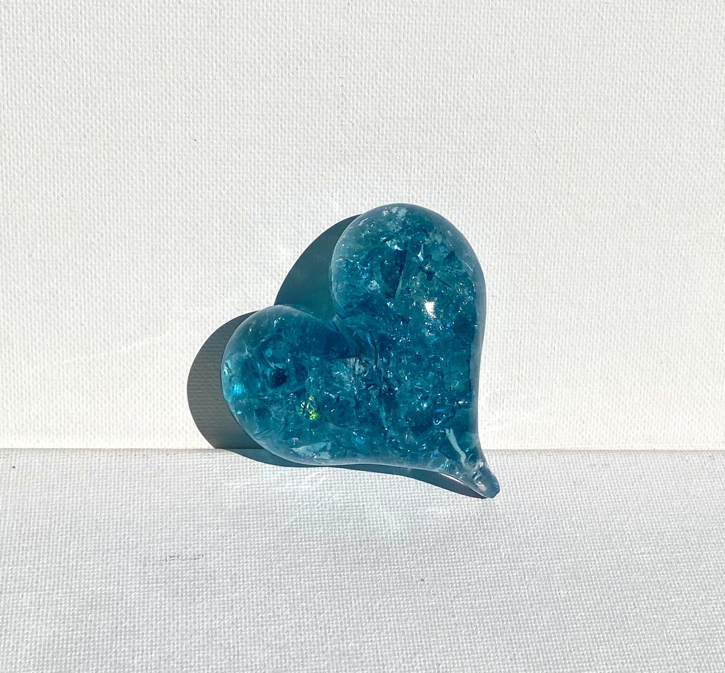 Turquoise Perfectly Imperfect Heart Paperweight - Medium