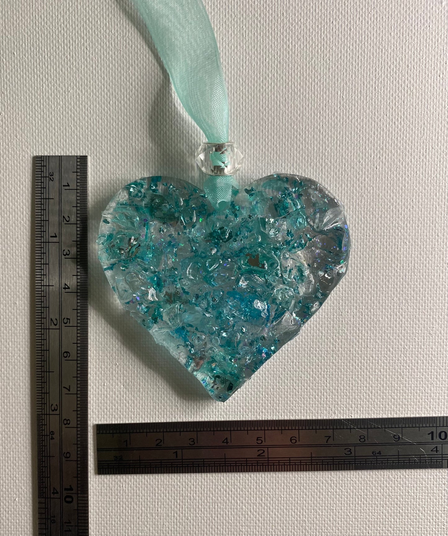 Turquoise Perfectly Imperfect Heart Ornament