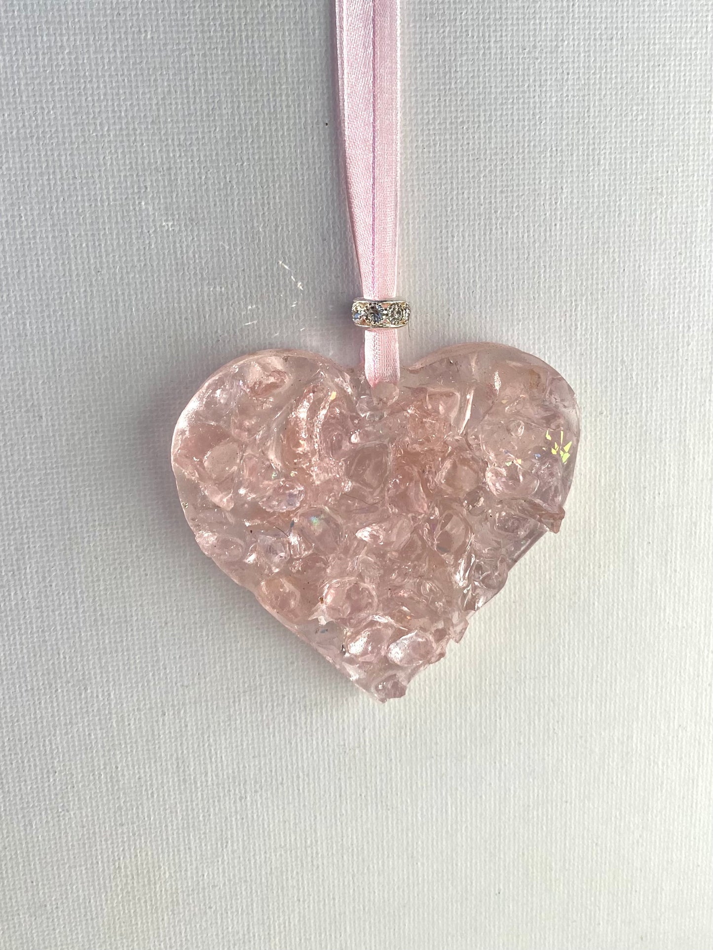 Princess Pink Perfectly Imperfect Heart with Heart Ornament