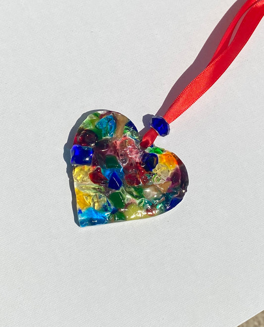 Spectrum of Color Perfectly Imperfect Heart Ornament