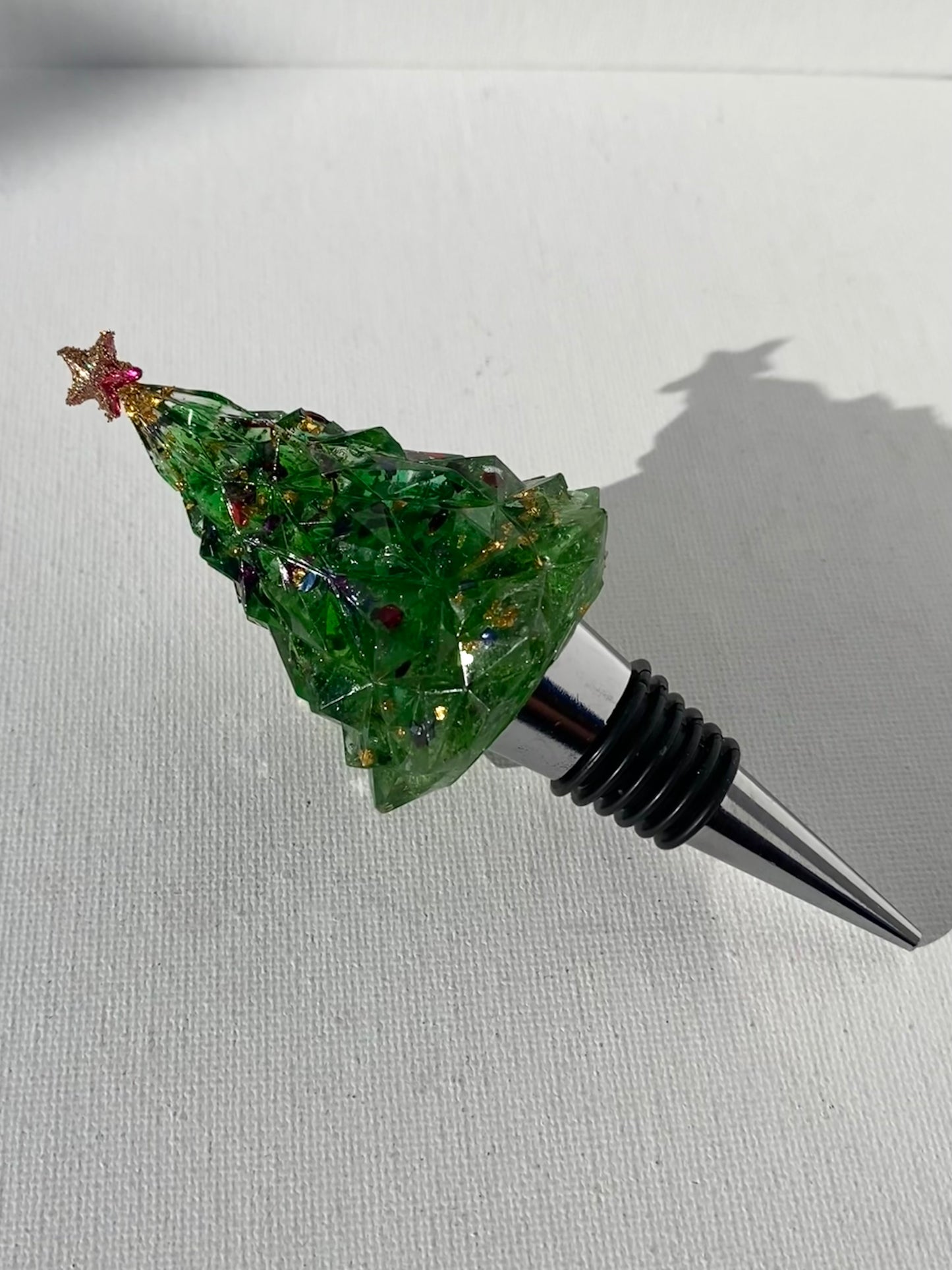 Christmas Tree Bottle Stopper - Holiday Gift