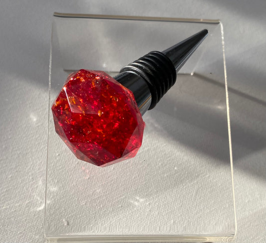 Ruby Red Bottle Stopper - Medium