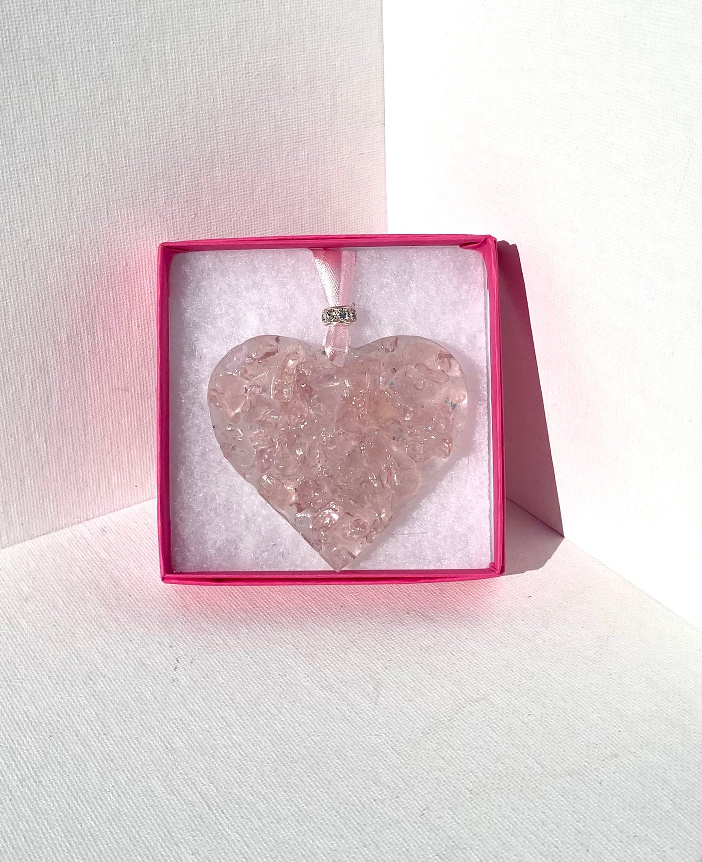 Princess Pink Perfectly Imperfect Heart with Heart Ornament