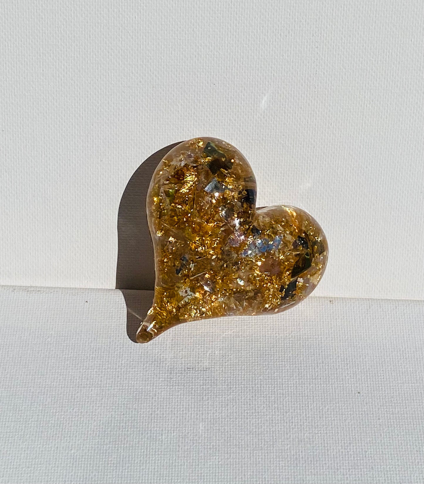 Golden Shine Perfectly Imperfect Heart Paperweight Medium