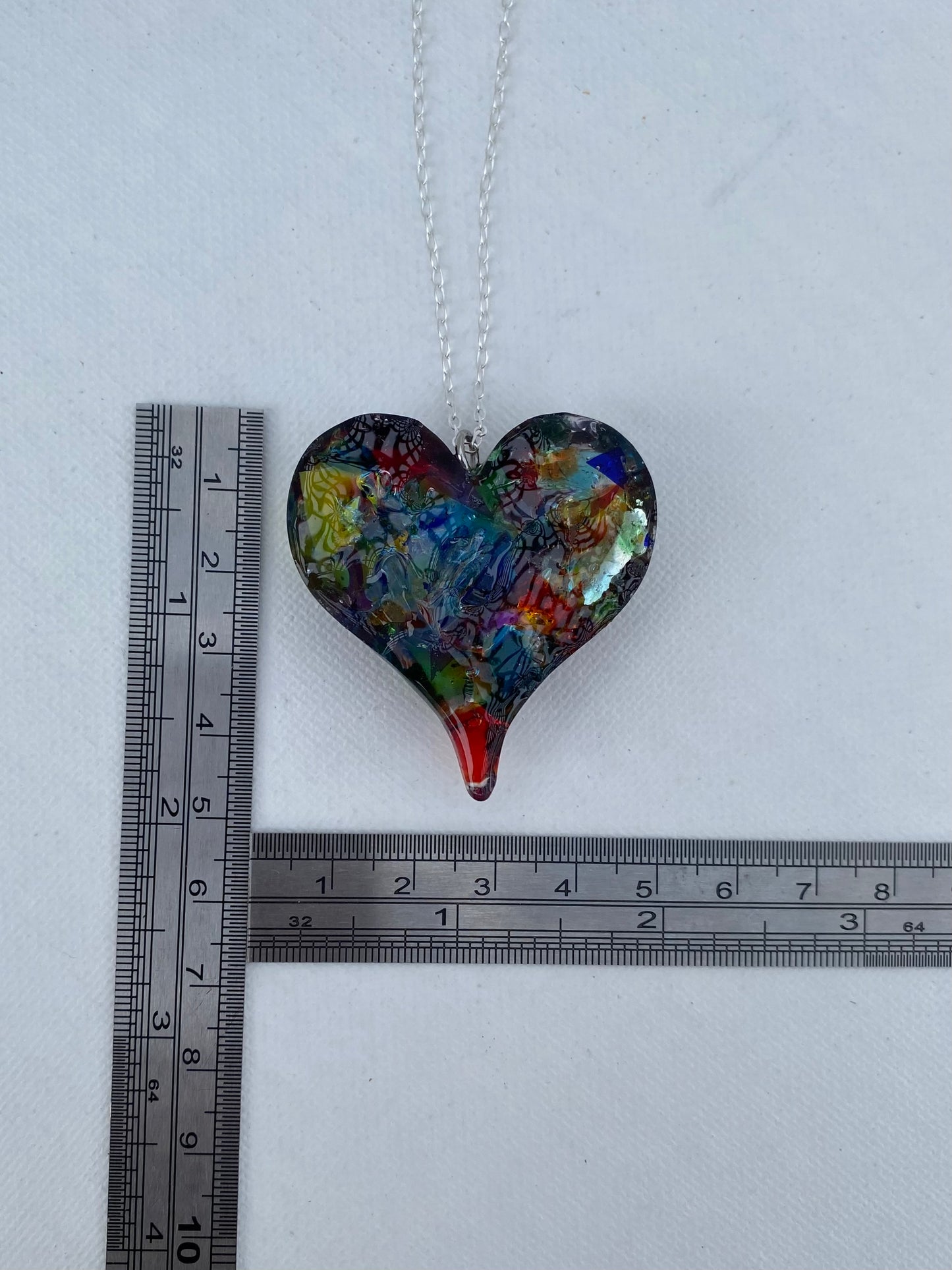 Spectrum of Color Perfectly Imperfect Heart Necklace