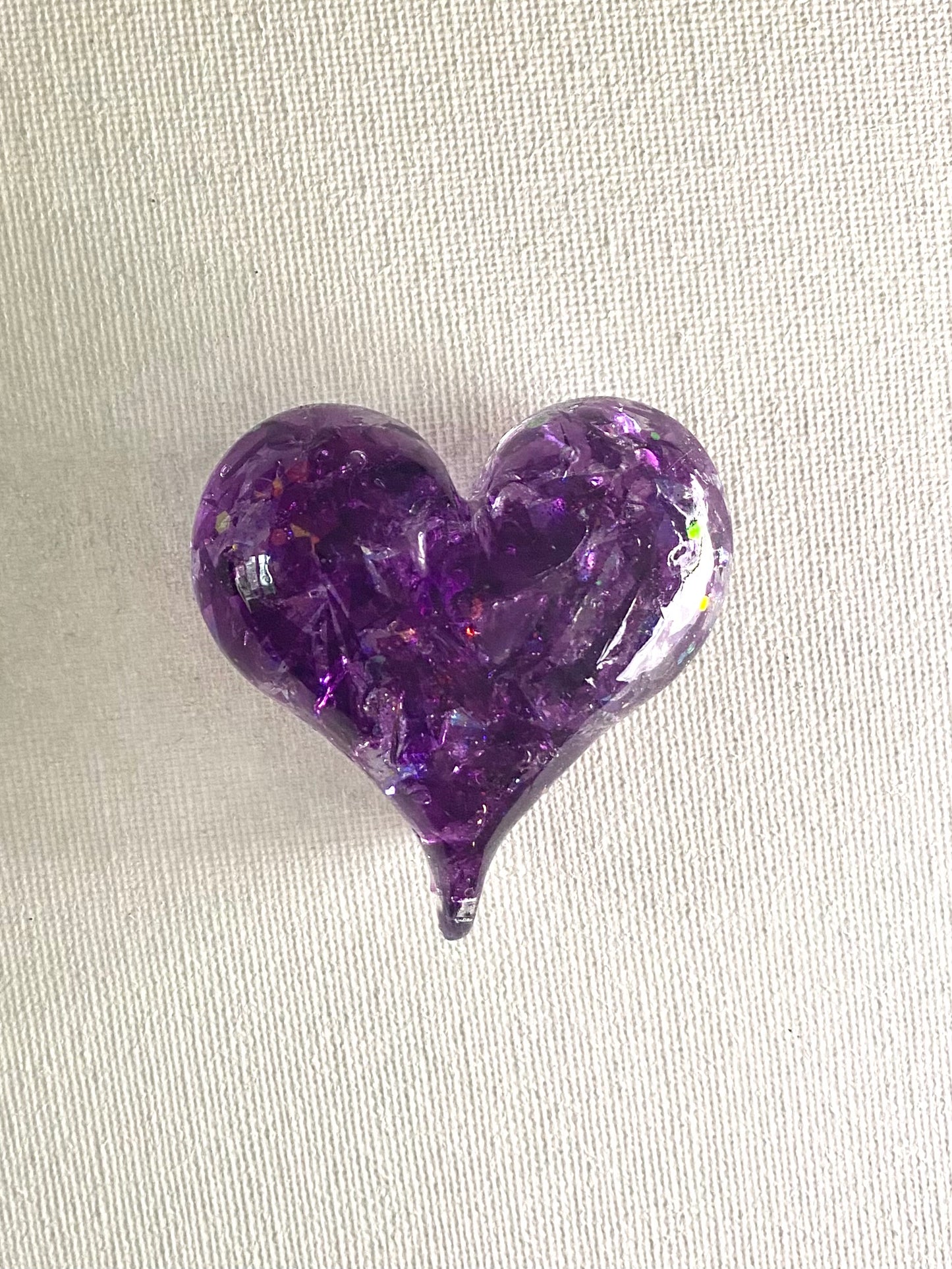 Purple Perfectly Imperfect Heart Paperweight - Small