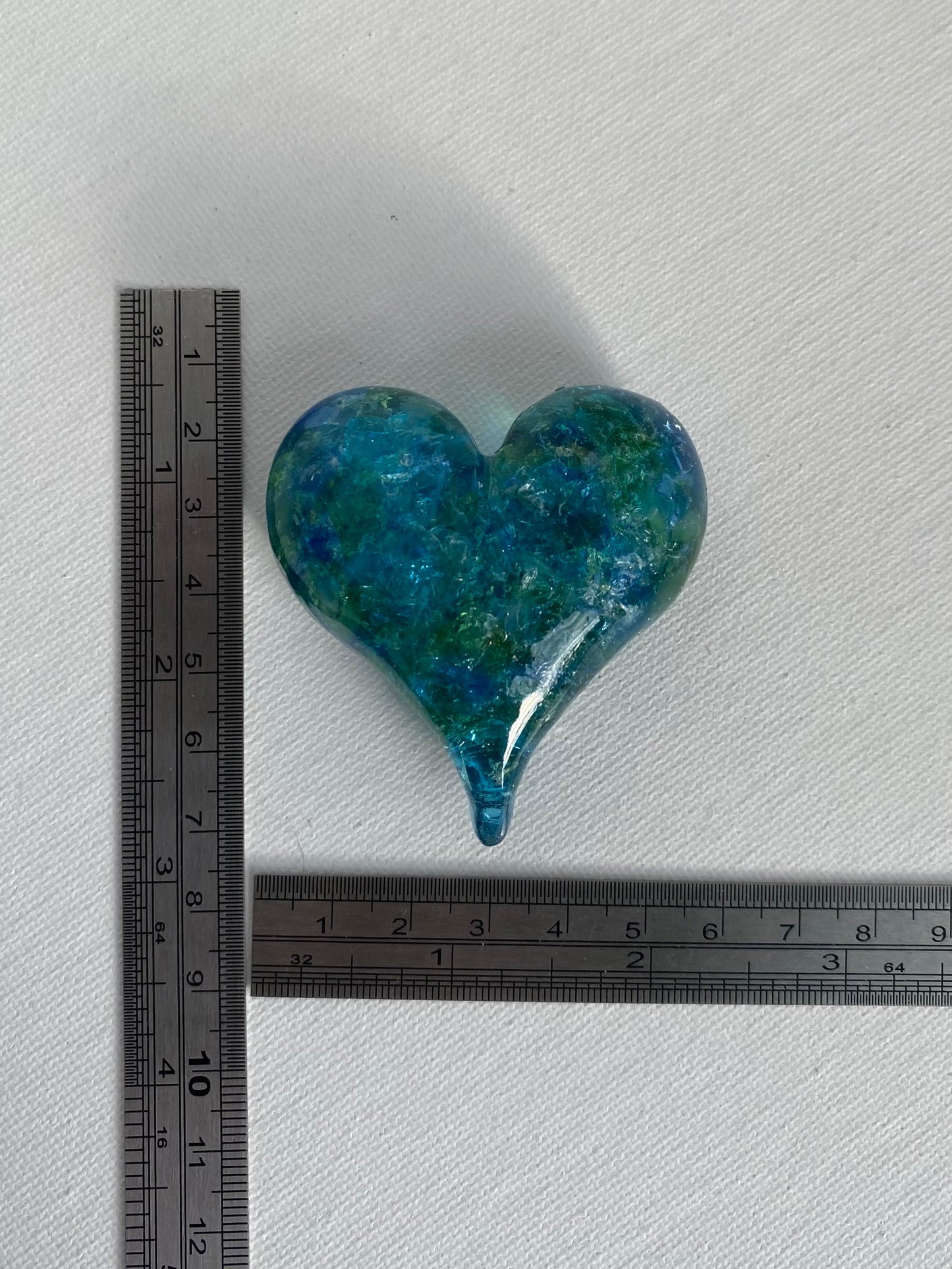 Sea Glass Coastal Perfectly Imperfect Heart Paperweight - Small