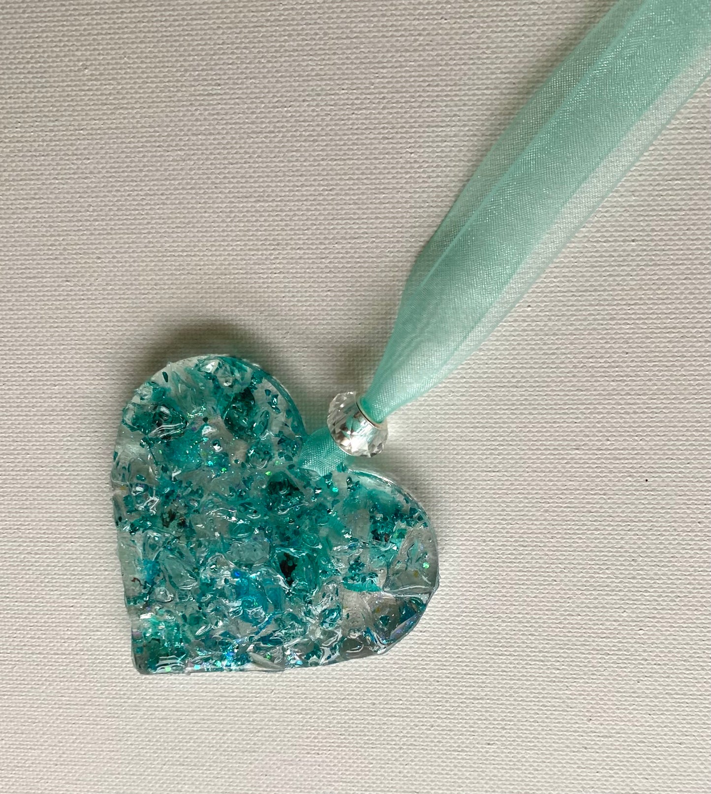 Turquoise Perfectly Imperfect Heart Ornament