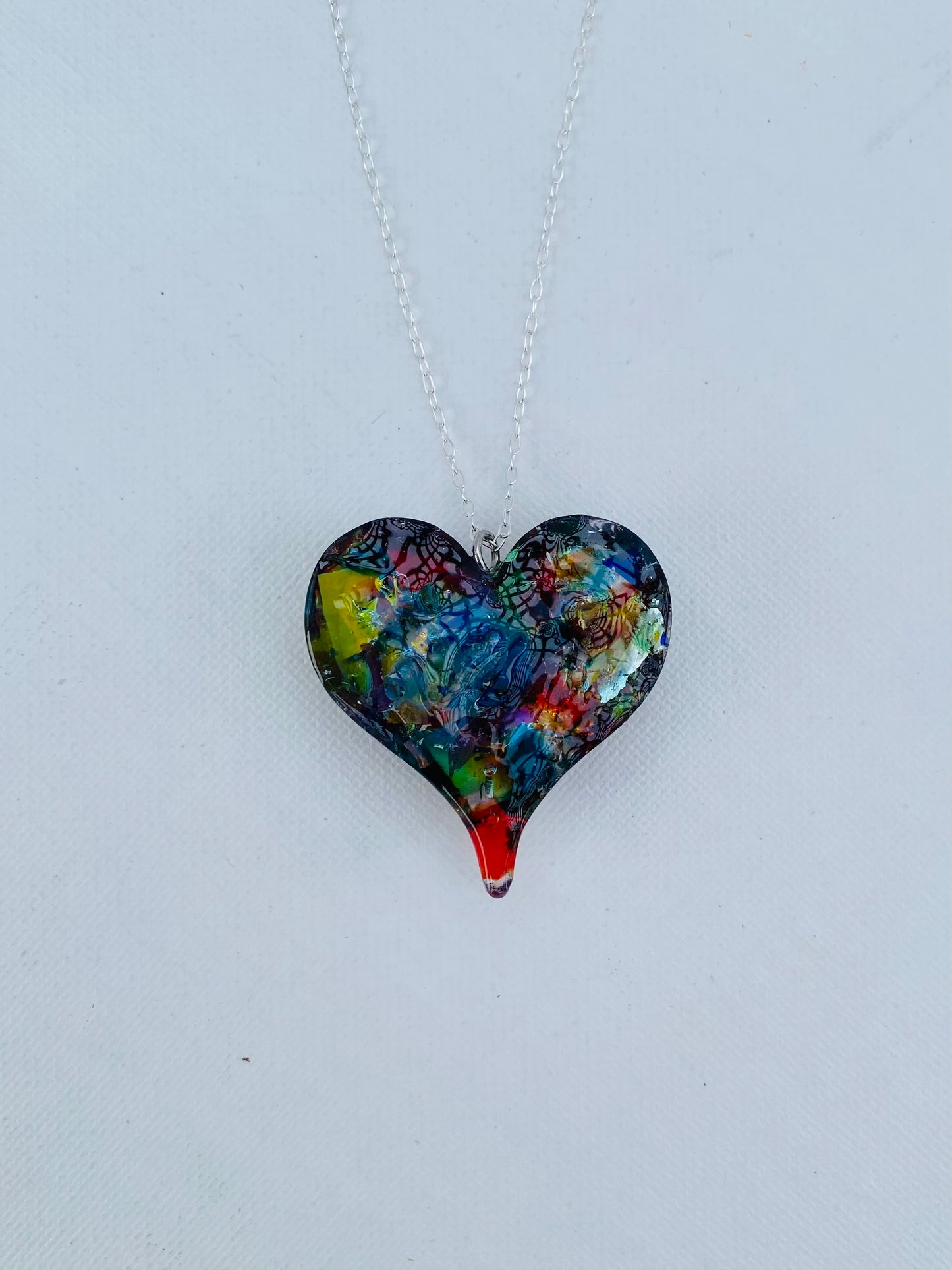 Spectrum of Color Perfectly Imperfect Heart Necklace