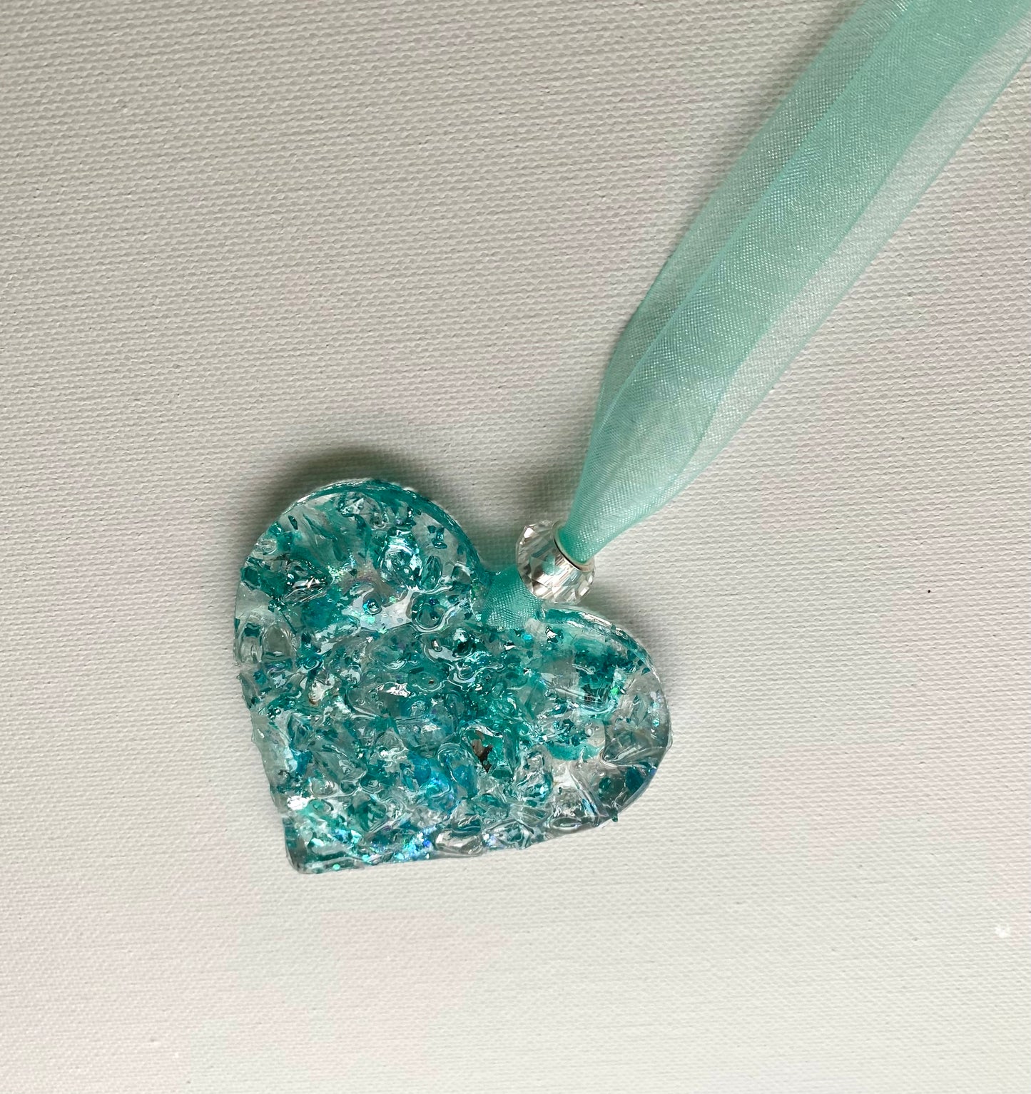 Turquoise Perfectly Imperfect Heart Ornament