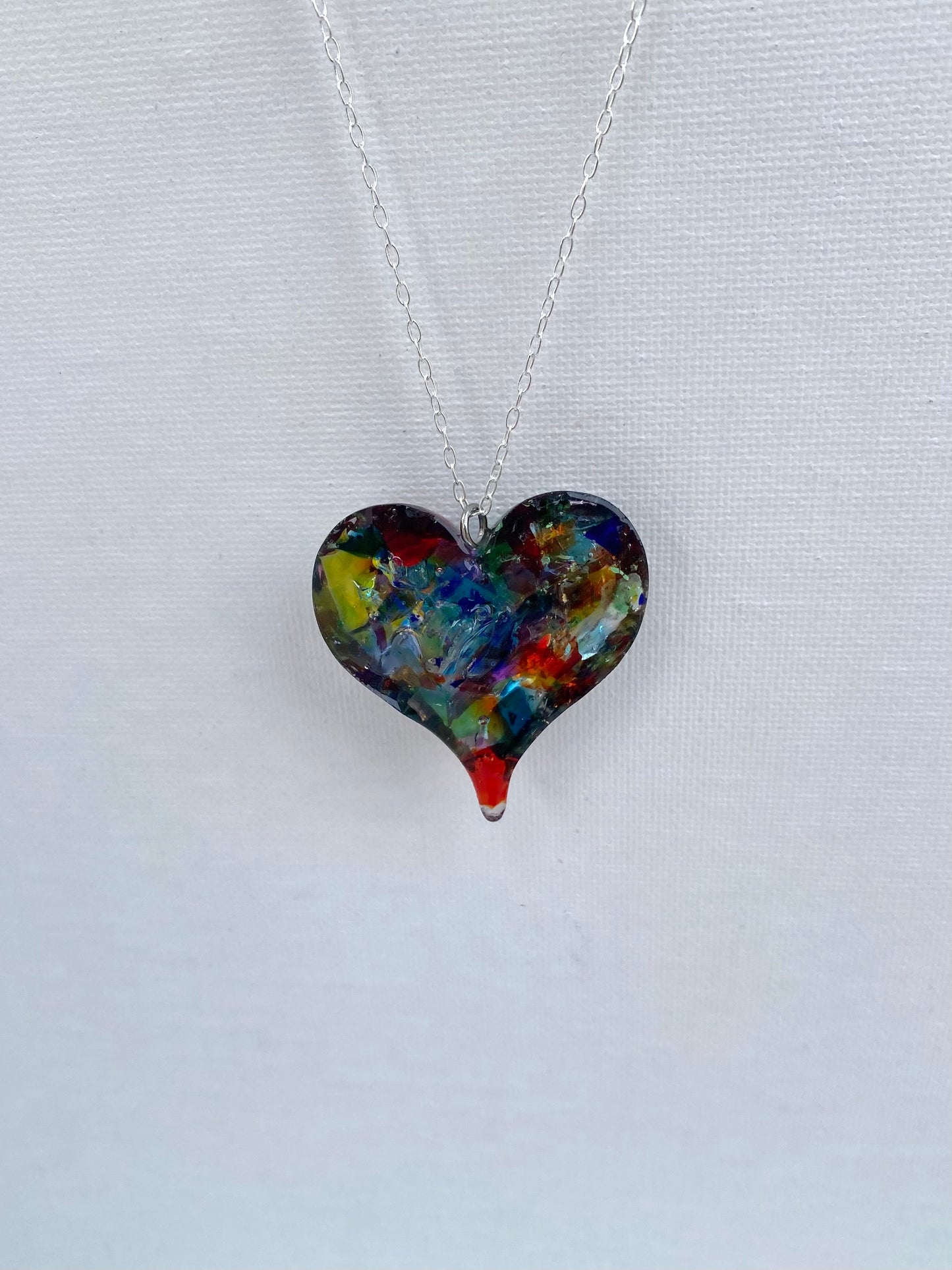 Spectrum of Color Perfectly Imperfect Heart Necklace