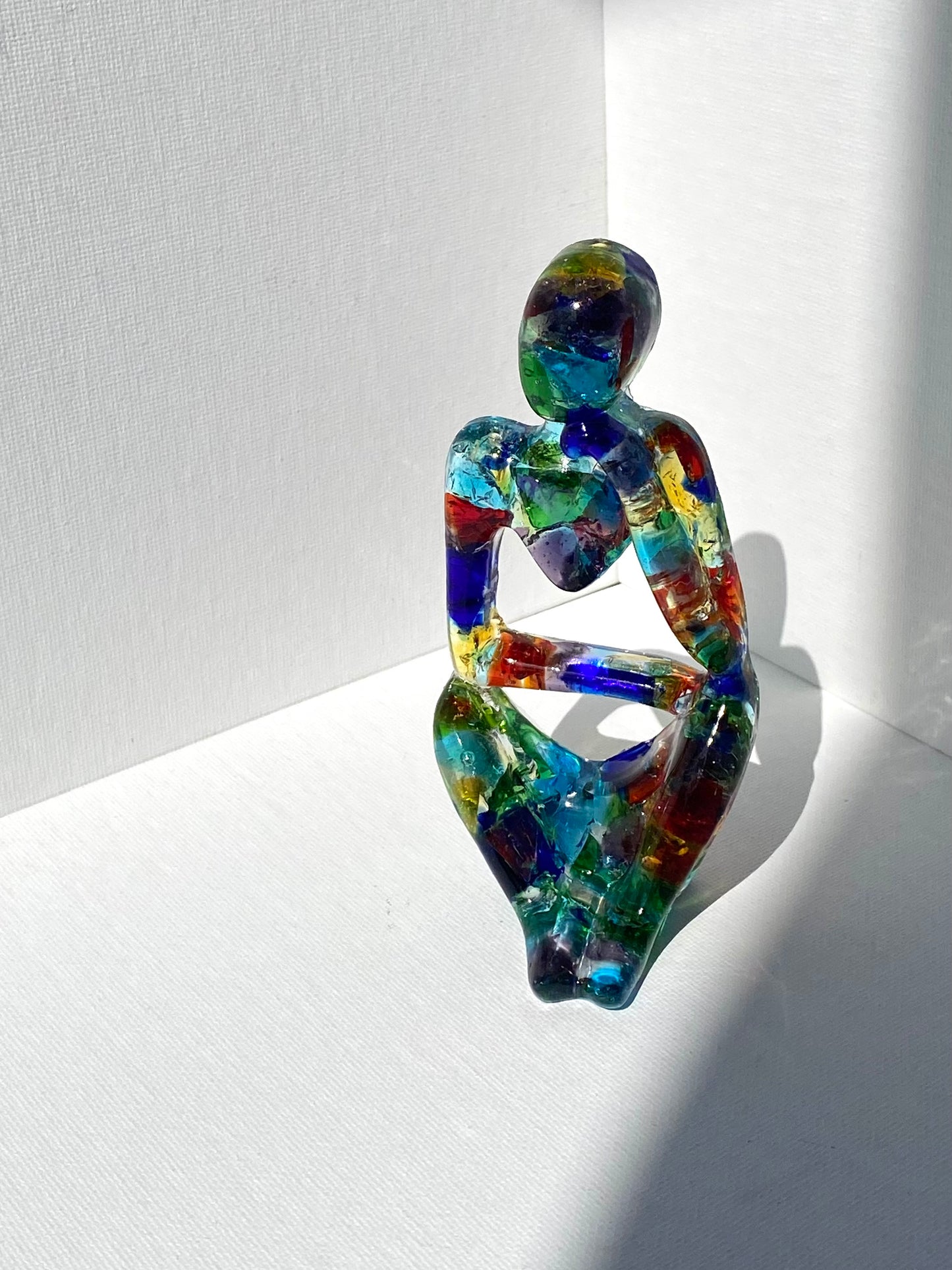 Rainbow of Color - Recycled Glass Figurine