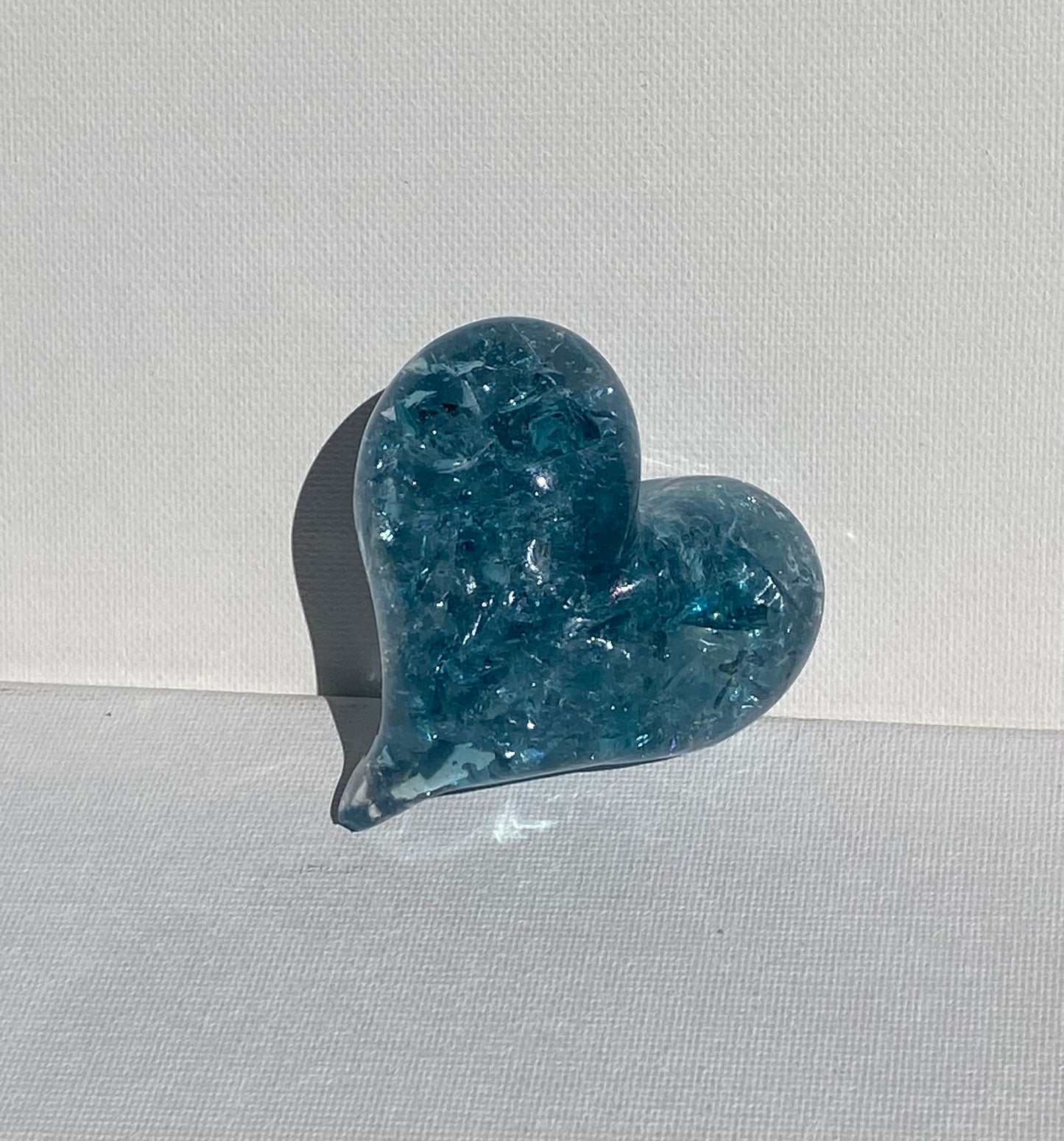 Turquoise Perfectly Imperfect Heart Paperweight - Medium