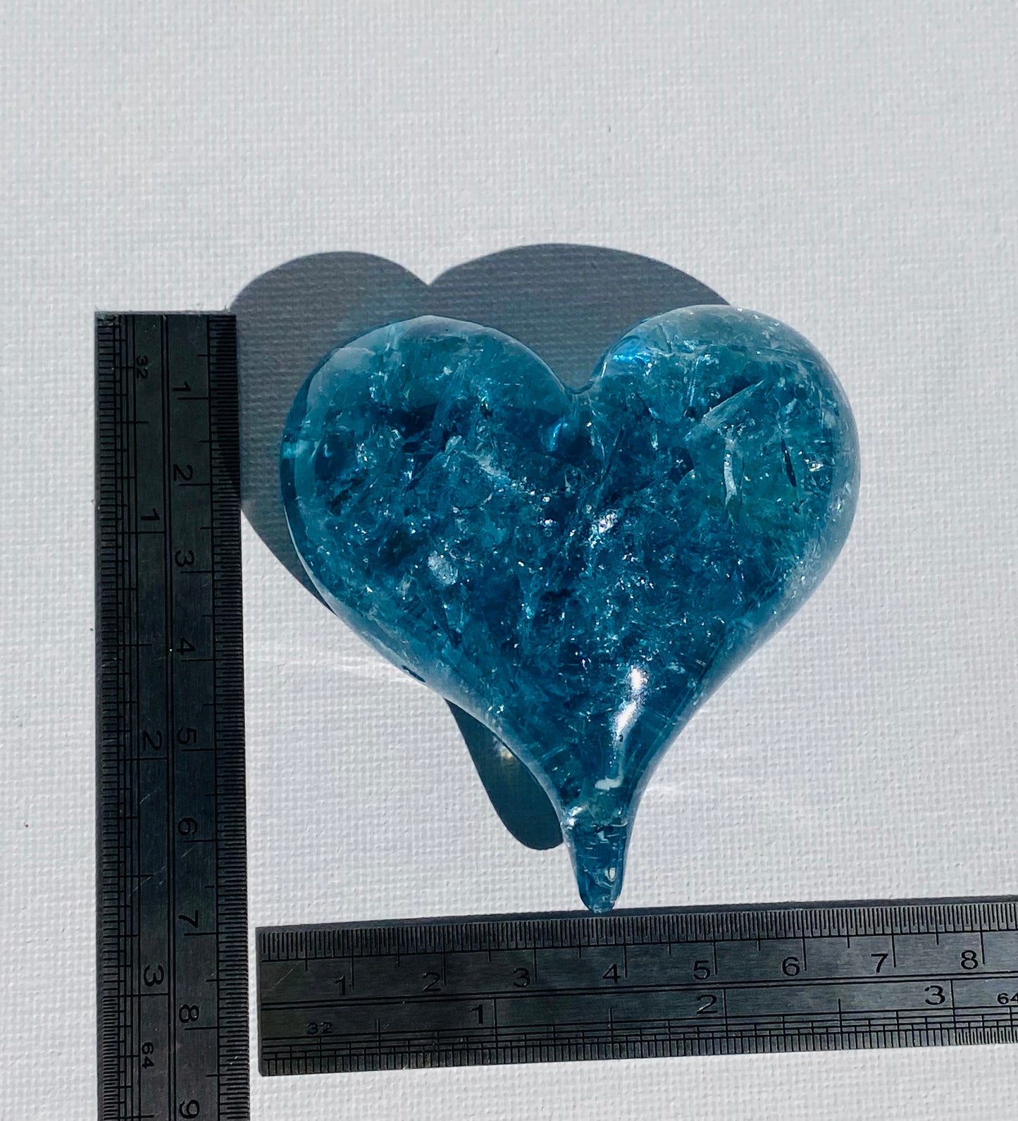 Turquoise Perfectly Imperfect Heart Paperweight - Medium