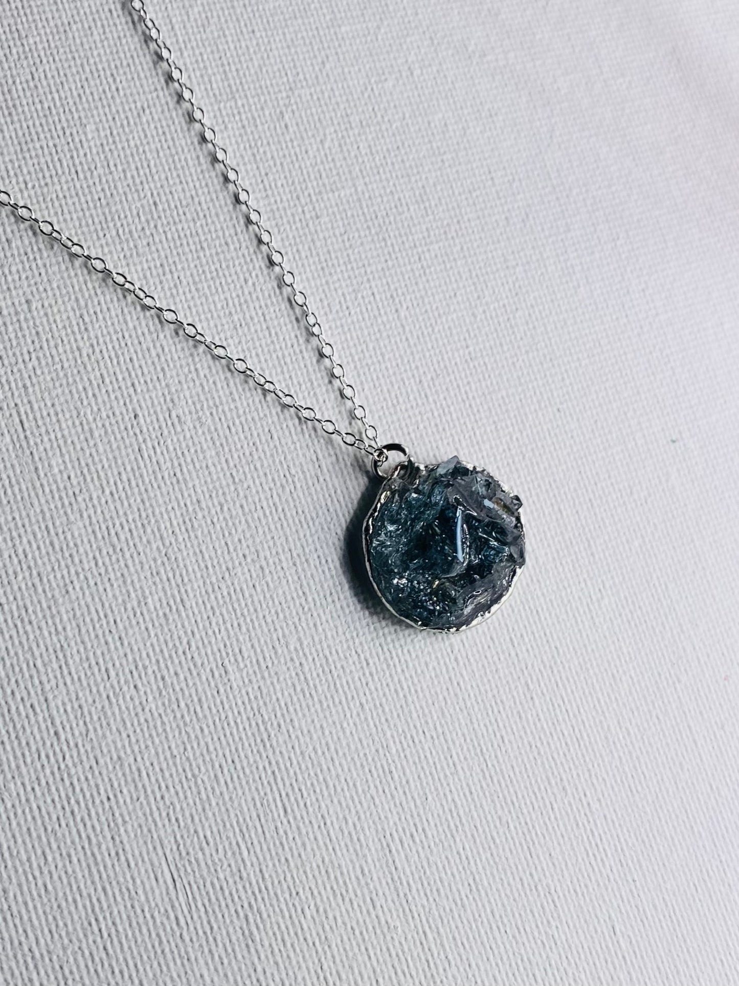 Simple Shades of Gray Necklace - Small Pendant