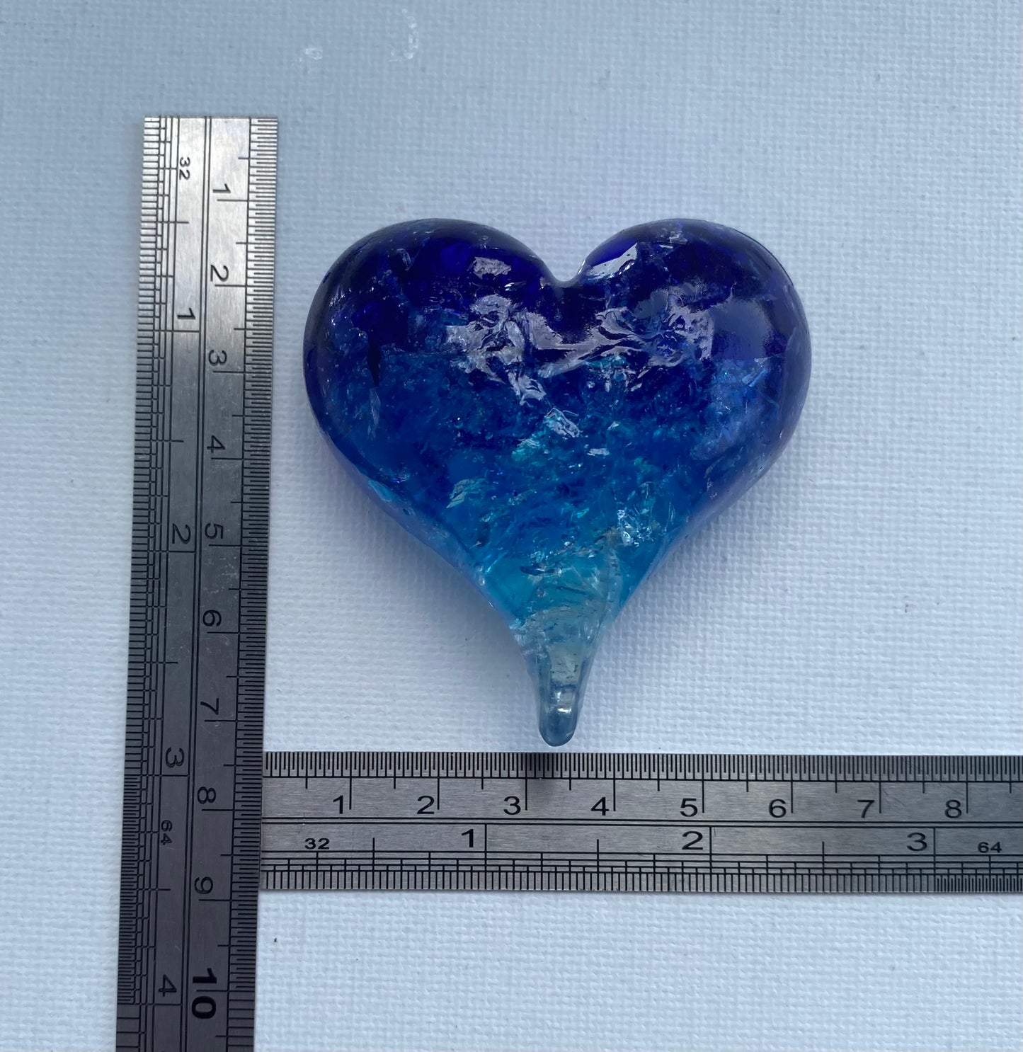 Blue Ombré Perfectly Imperfect Heart Paperweight - Small