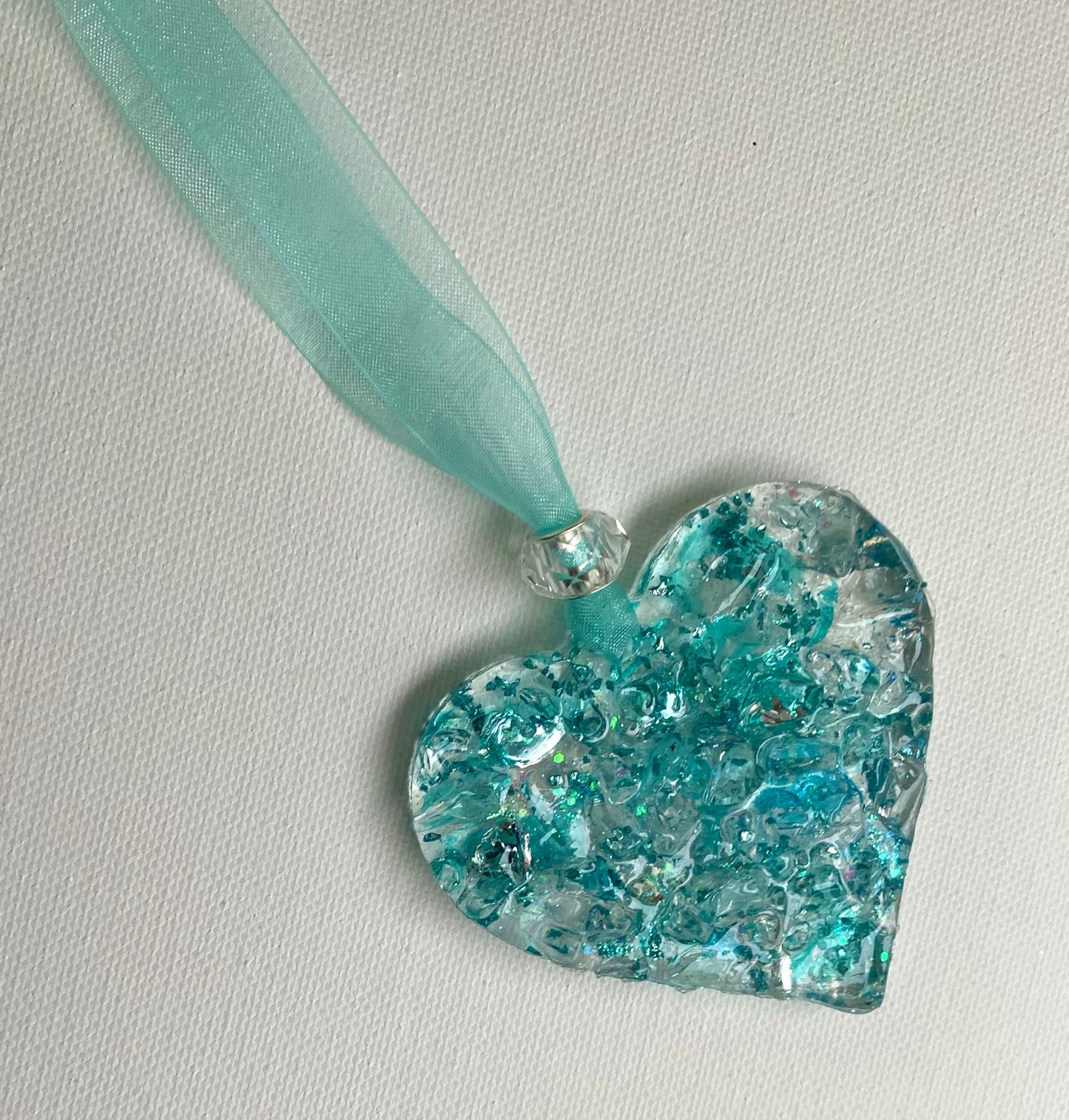 Turquoise Perfectly Imperfect Heart Ornament