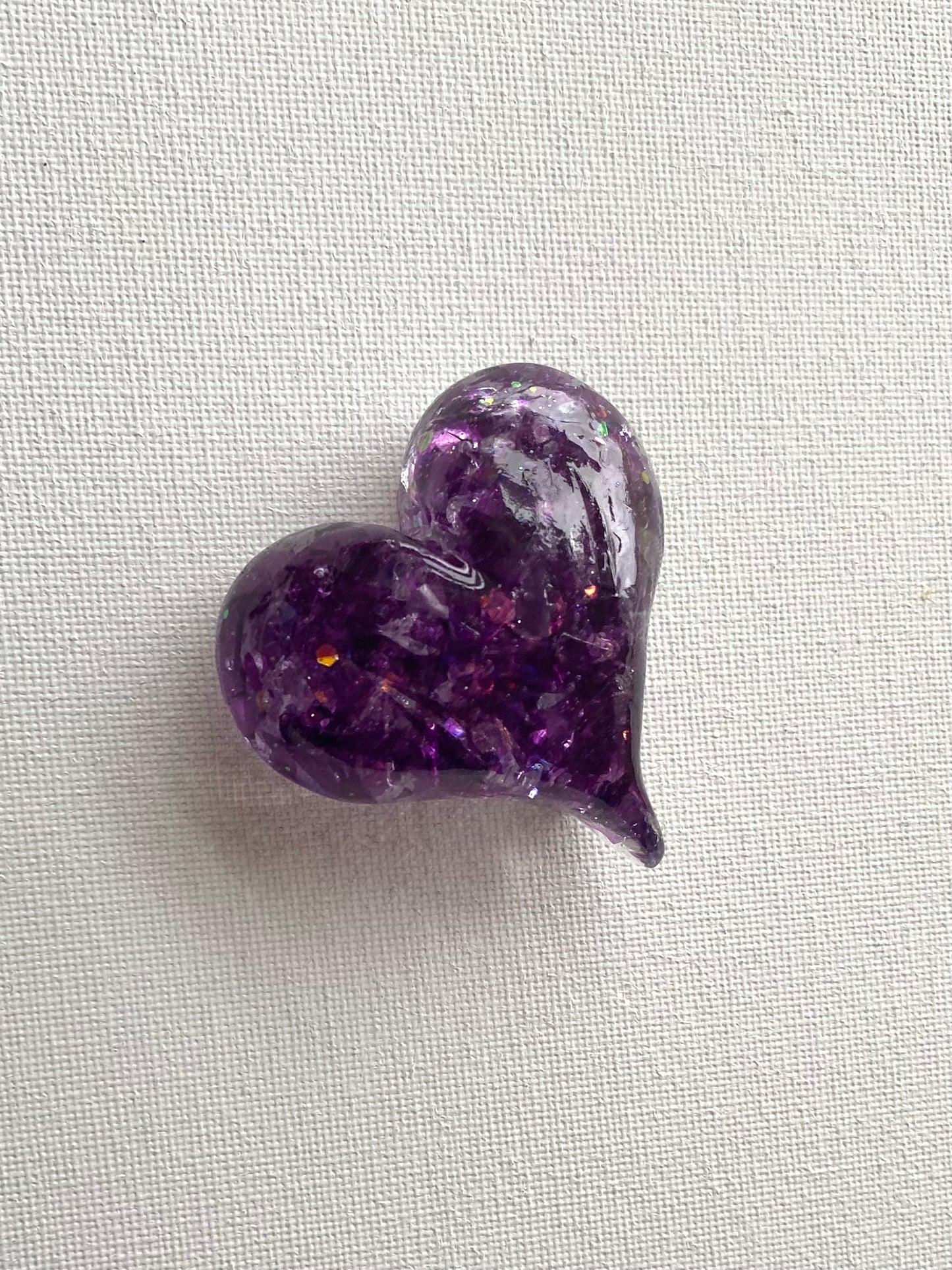 Purple Perfectly Imperfect Heart Paperweight - Small