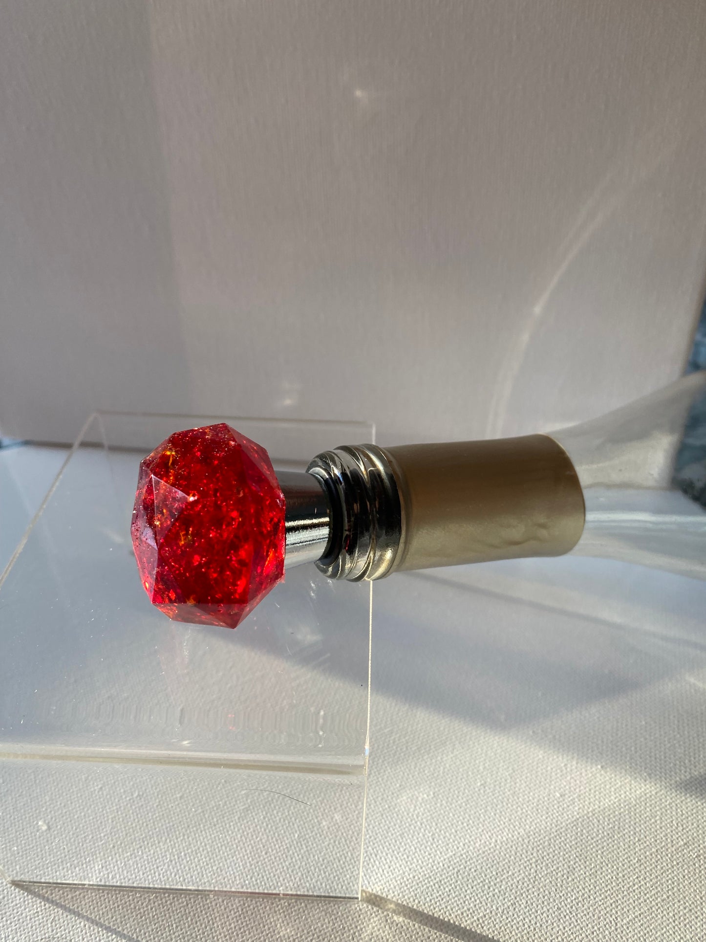 Ruby Red Bottle Stopper - Medium