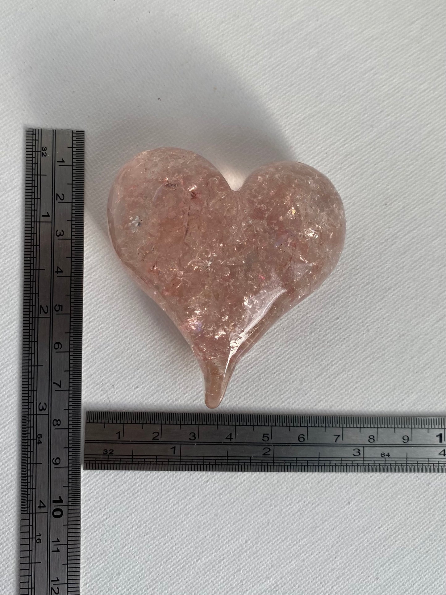 Baby Pink Perfectly Imperfect Heart Paperweight - Medium