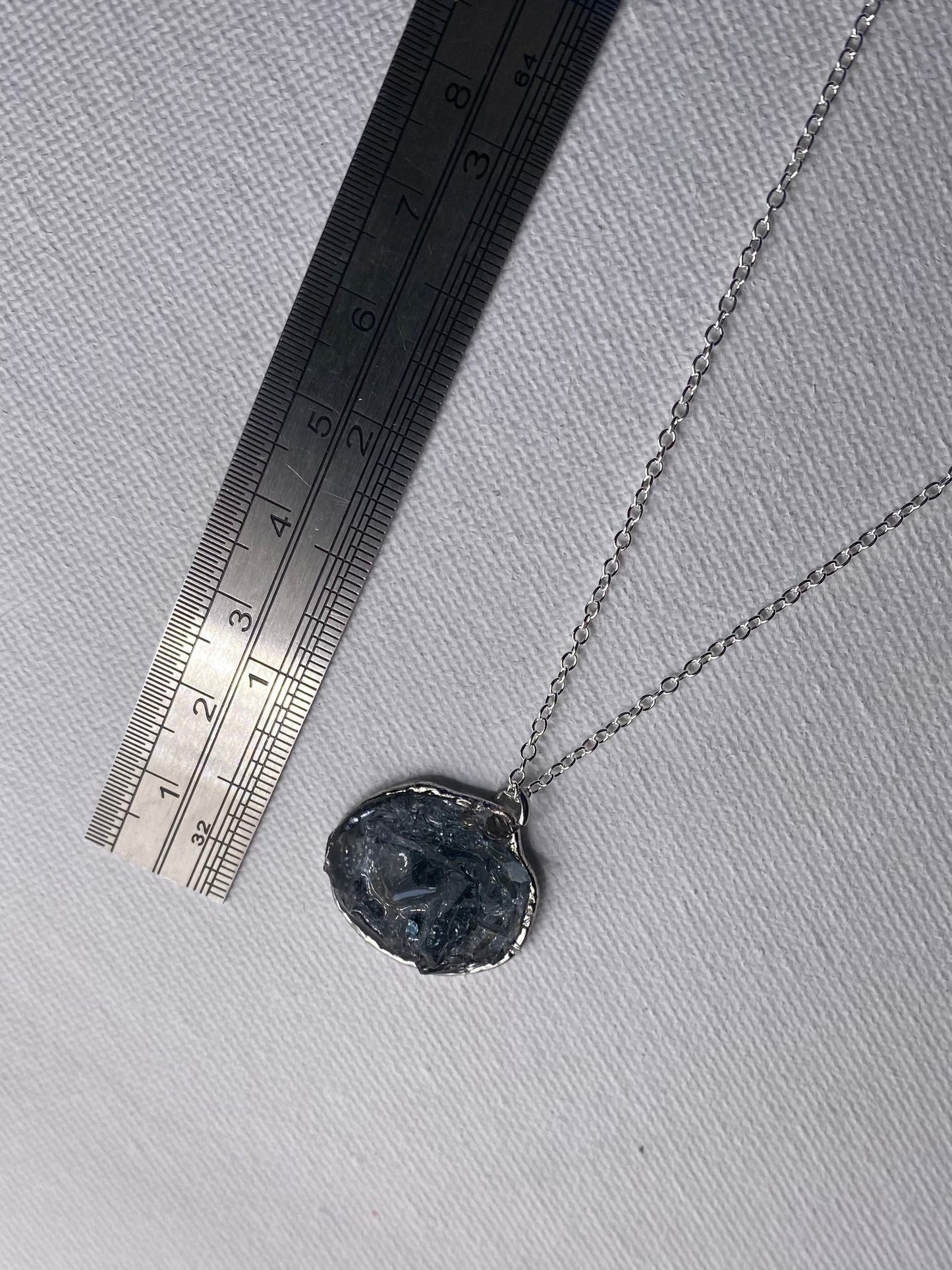 Simple Shades of Gray Necklace - Small Pendant