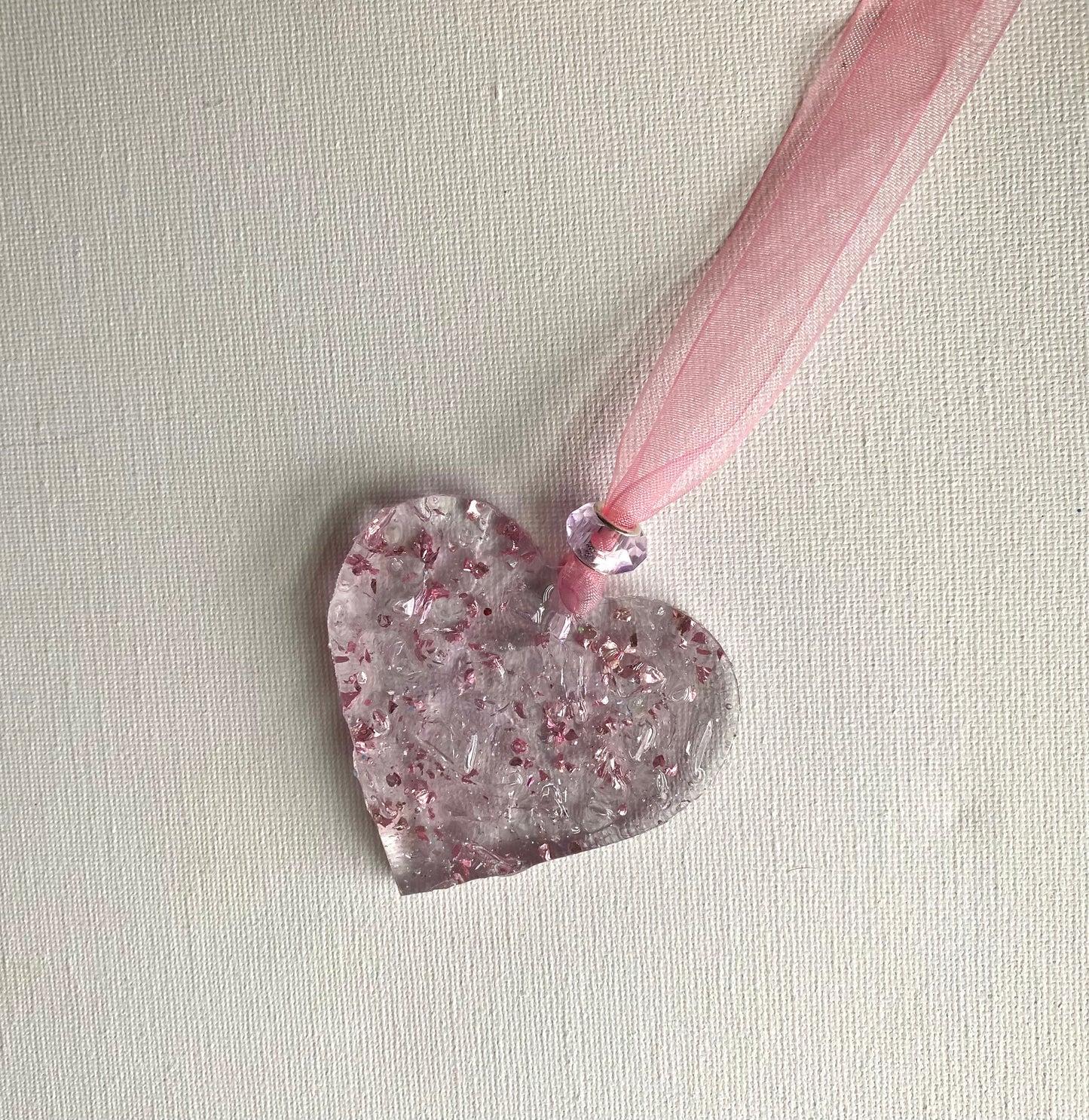 Princess Pink Perfectly Imperfect Heart with Heart Ornament